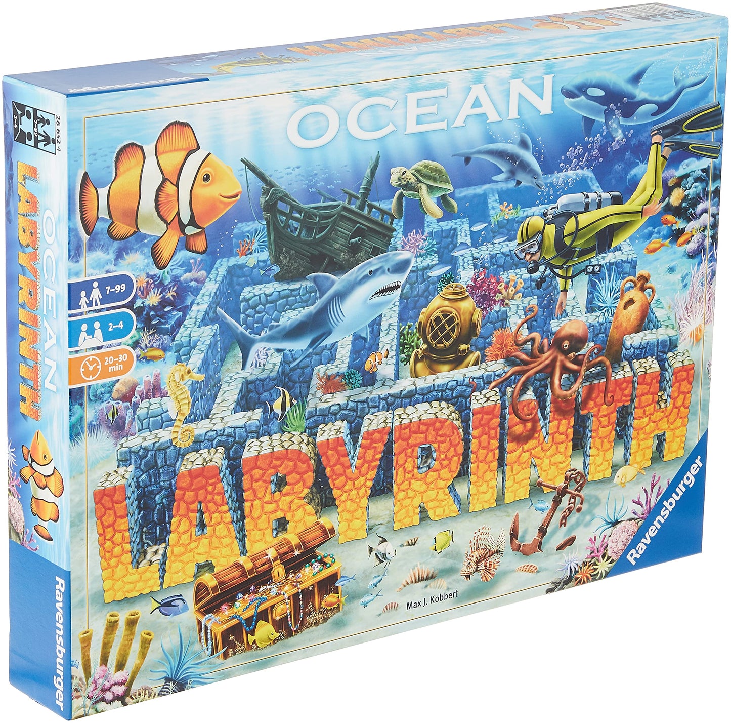 Juego de Mesa Ravensburger Laberinto del Océano para 2-4 Jugadores Edad 8+