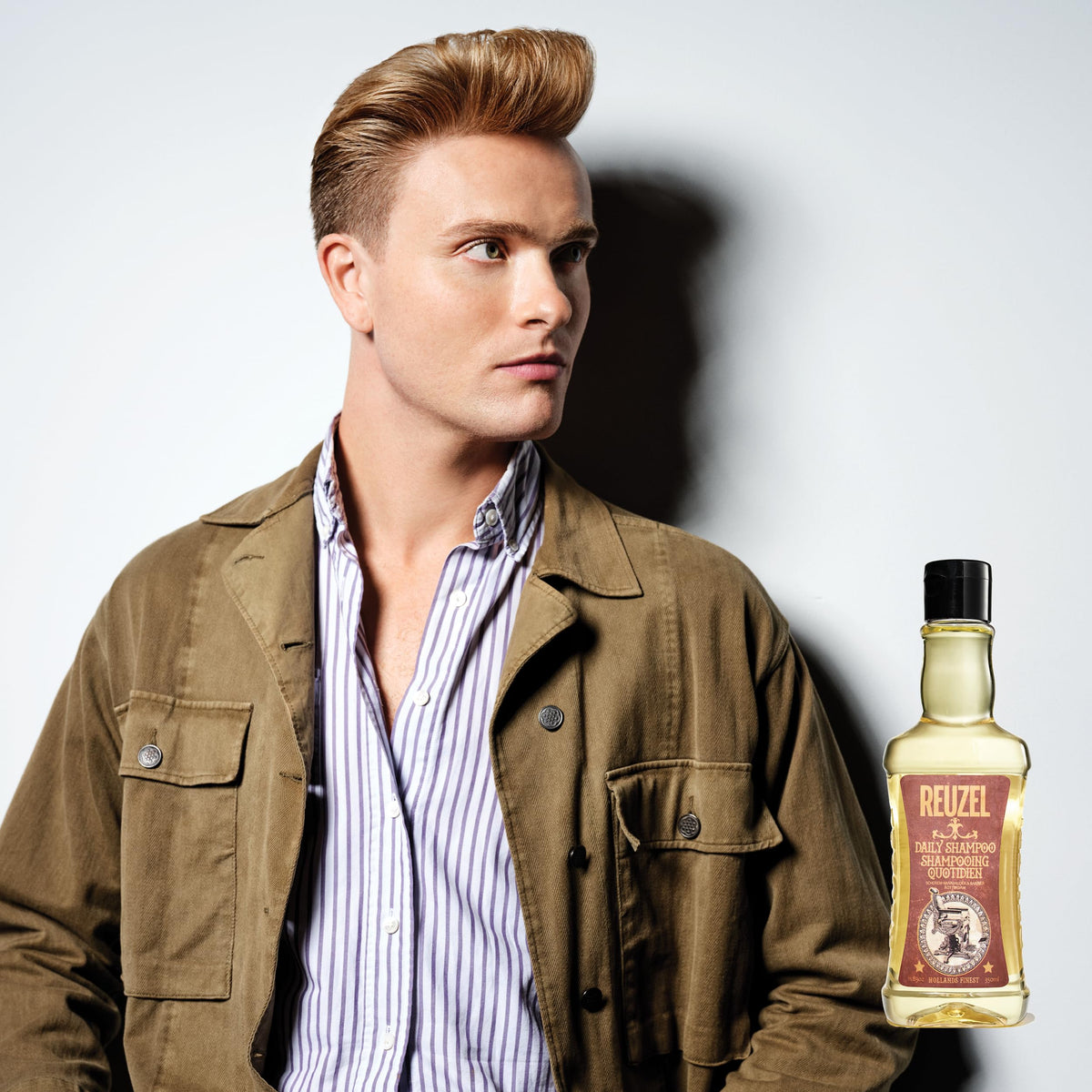 Reuzel shampoo de uso diario - Limpia el cabello y el cuero cabelludo- Ideal para todo tipo de cabello de uso frecuente - Limpia y desengrasa sin resecar - Formulado con mezcla de tónicos T4 - 350 ml