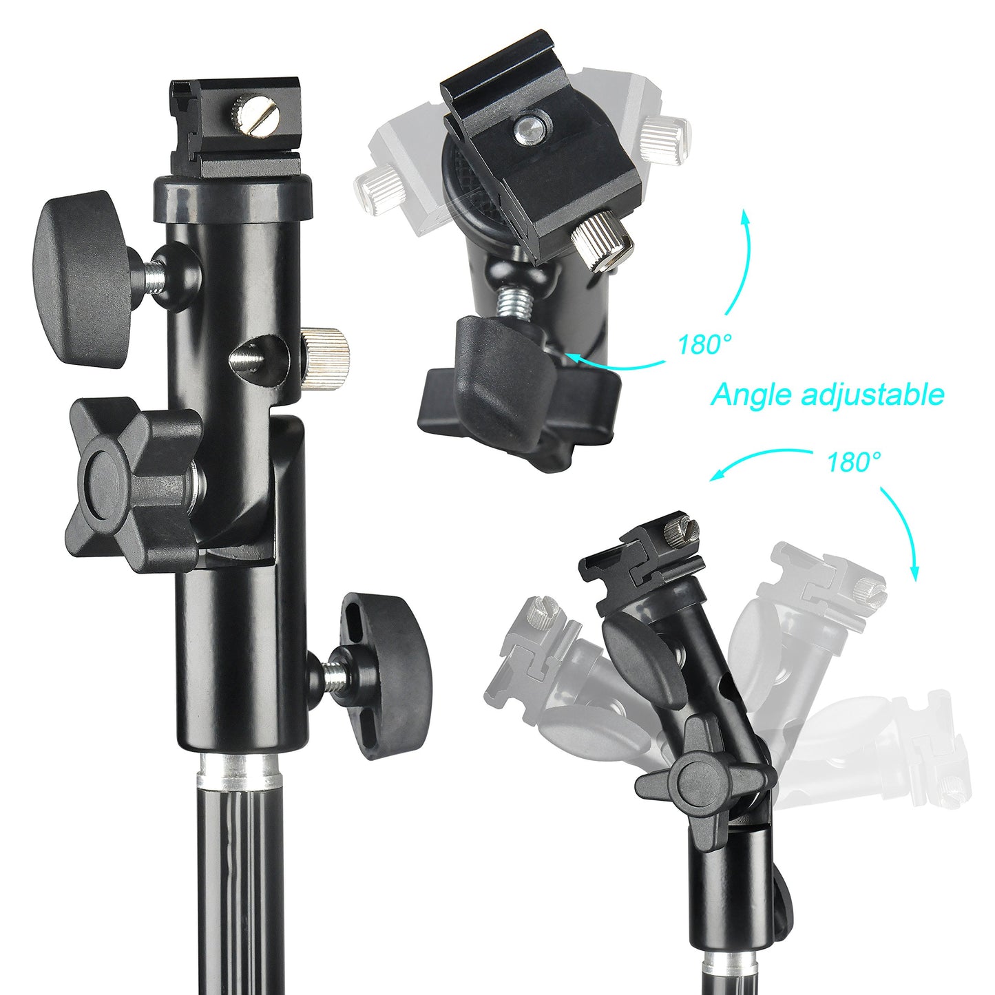 Emart Photography Flash Umbrella Kit, Hot Shoe Adapter Swivel Bracket for Flash Mount