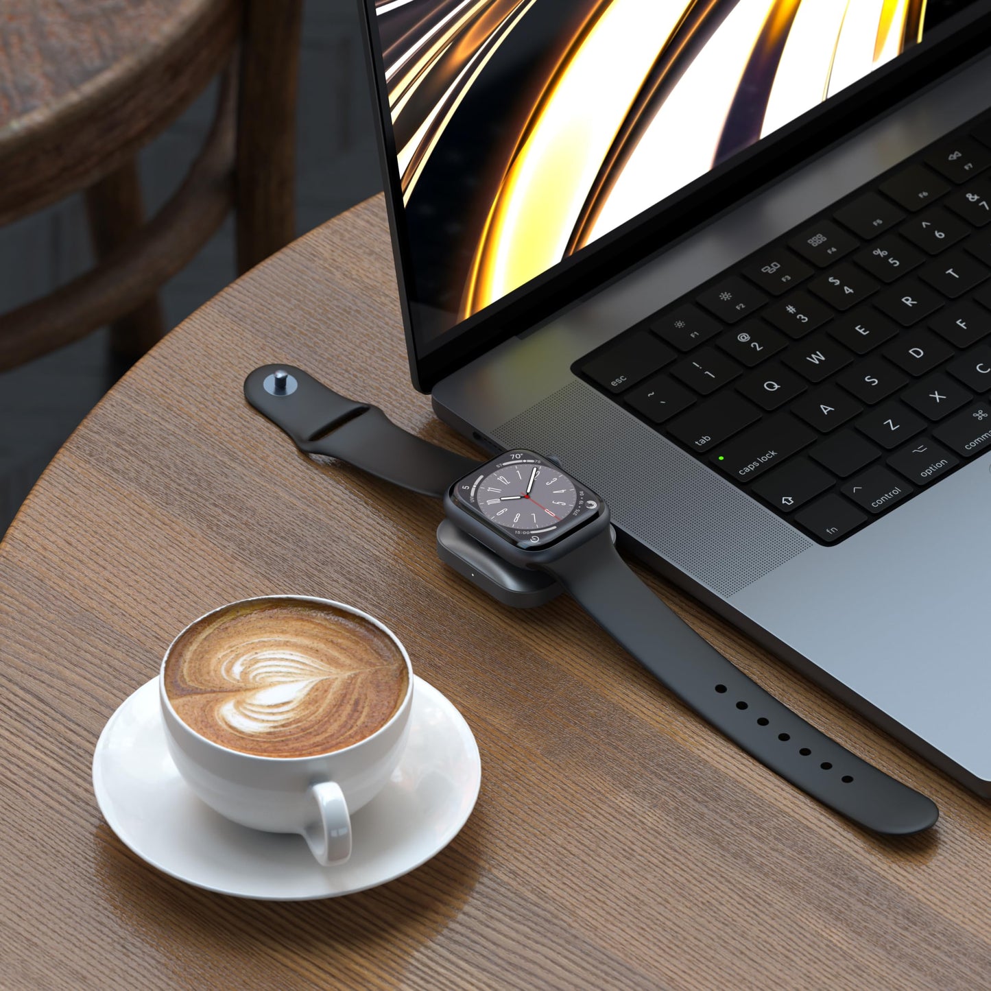 SATECHI Cargador para Apple Watch USB C [Certificado MFi] Cargador portátil para Reloj: Compatible con Apple Watch Ultra y SE (3-1), Apple Watch Series (11-1) y AirPods (3/2) (Cable no Incluido)