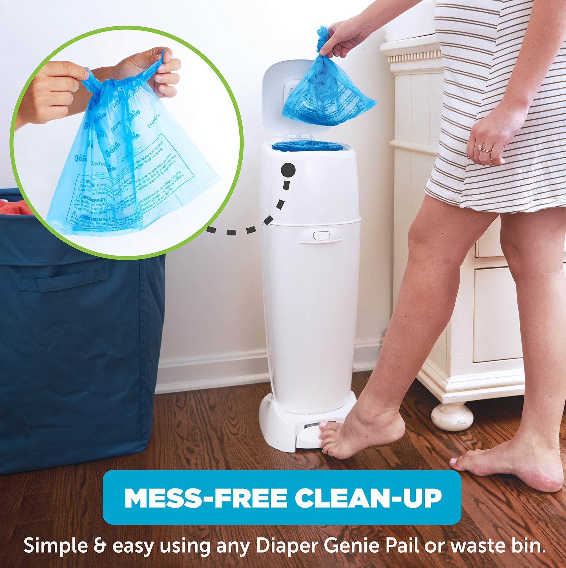 Playtex Baby Potty Genie - Entrenador de orinal 3 en 1 con sistema de forro