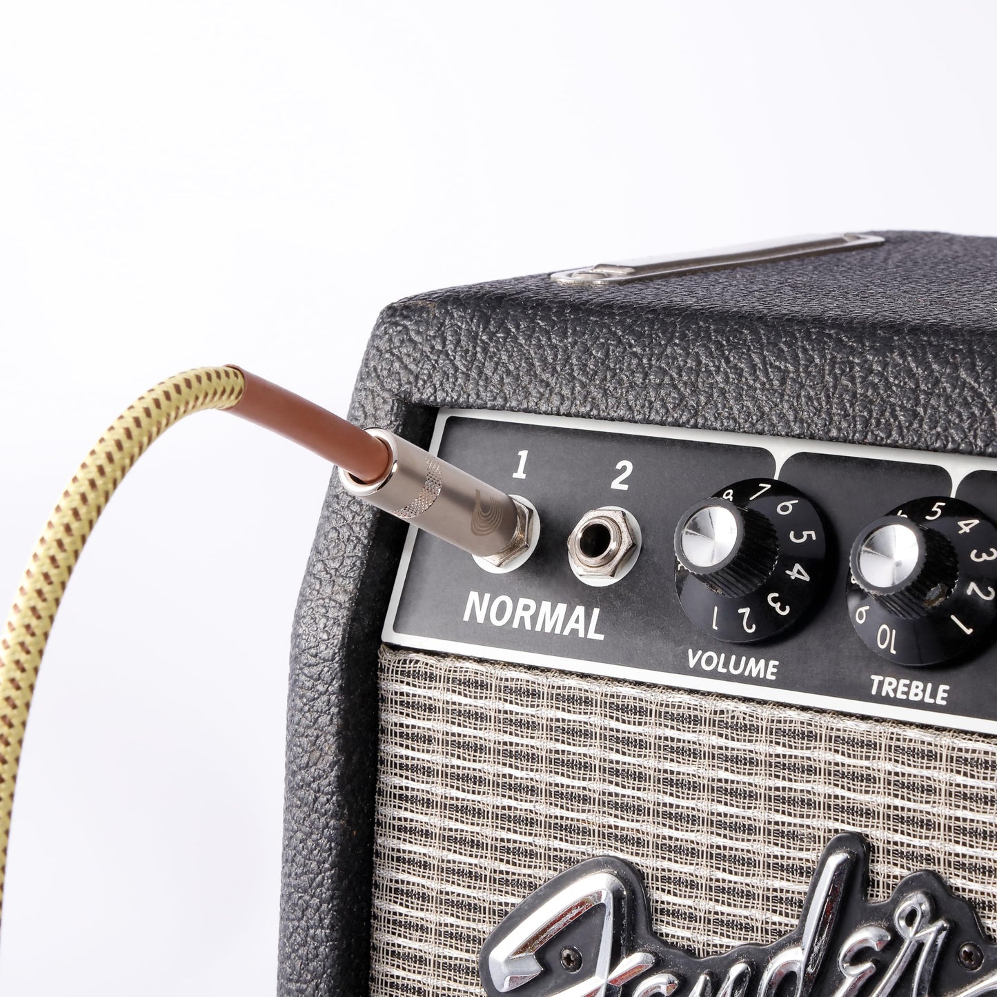 D'Addario Guitar Cable - Guitar Lead - Instrument Cable - Guitar Accessories - Custom Series Braided Cable - 20 Feet/7.62 Meters - Tweed - 1 Pack