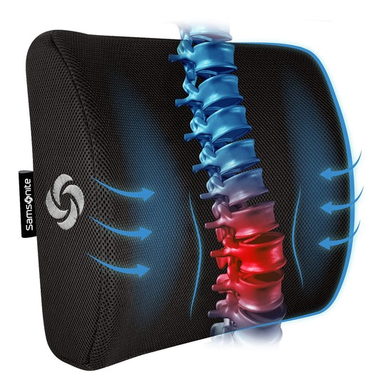 Almohada de Soporte Lumbar Samsonite Universal Espuma Viscoelástica Premium