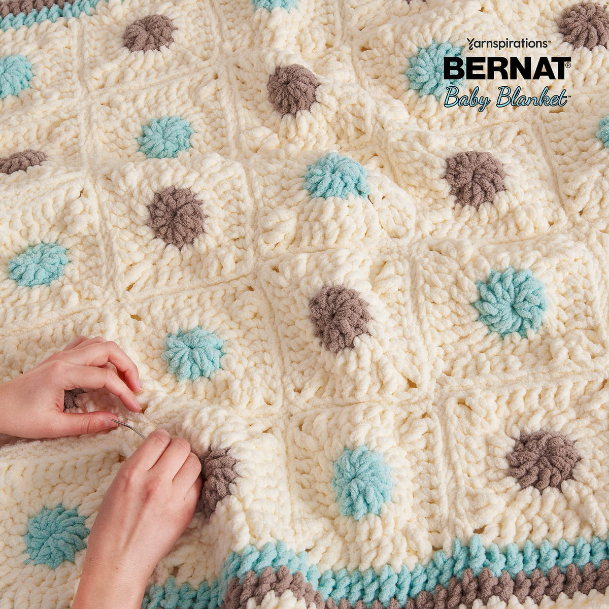 Bernat - Hilo para Manta de bebé, Pequeñas Petunias, Big Ball, 1, 1
