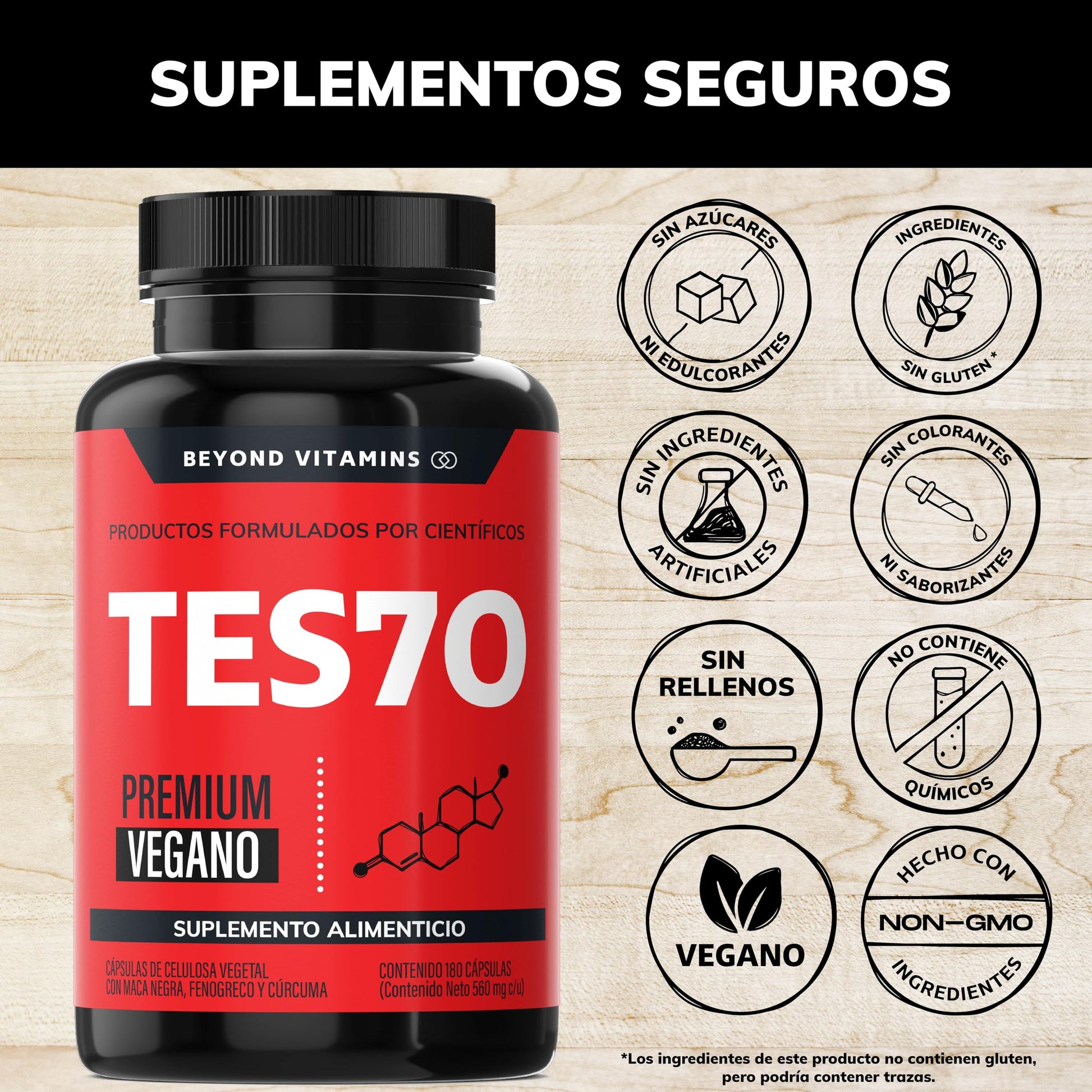 Suplemento Testo Hombres Maca Negra Fenogreco Ingredientes Naturales 180 Cápsulas para Hombre