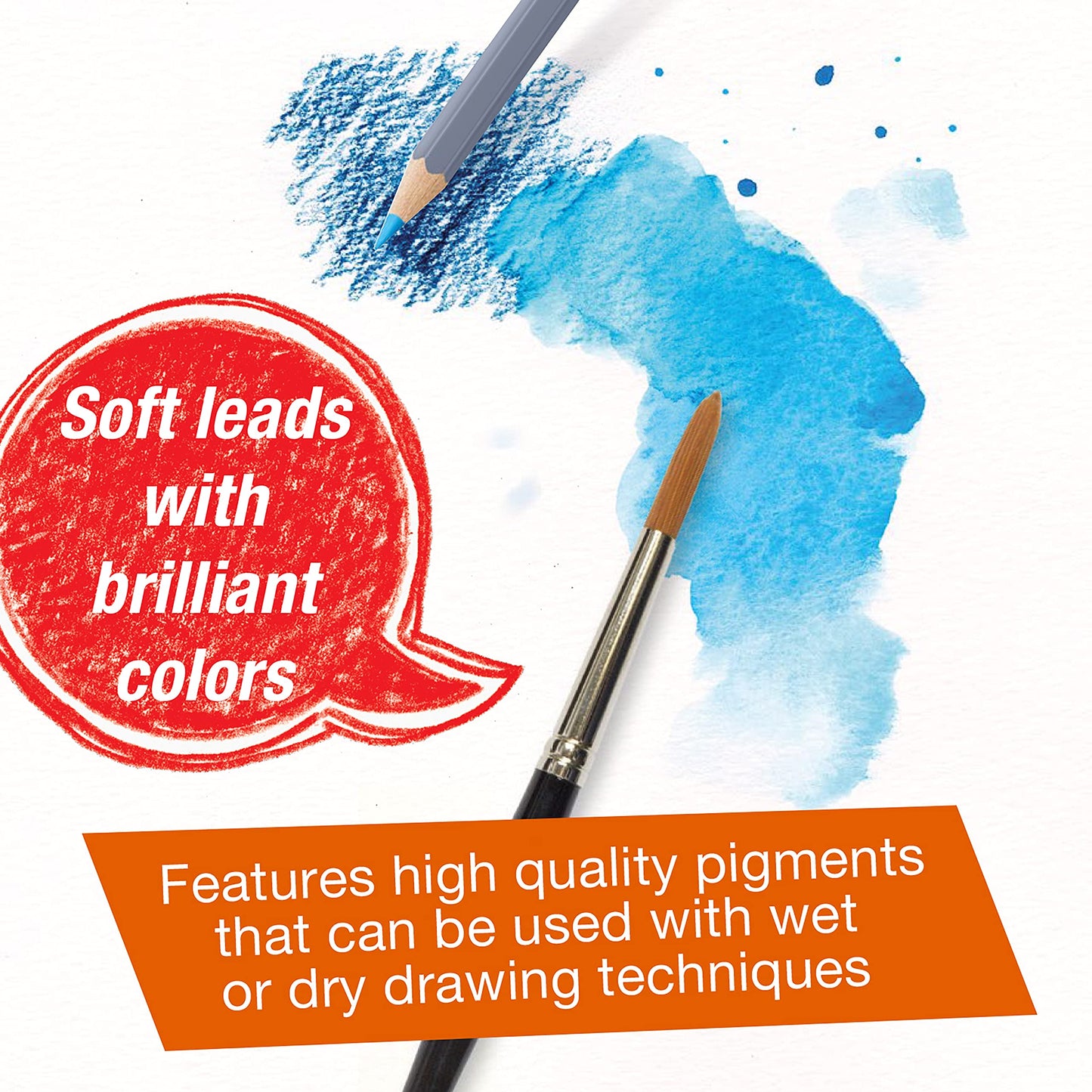 Faber-Castell Colores Goldfaber Acuarelables Para Arte con 48 Distintos Colores, estos lápices acuarelables permiten crear dibujos detallados como efectos acuarelados teniendo una experiencia creativa