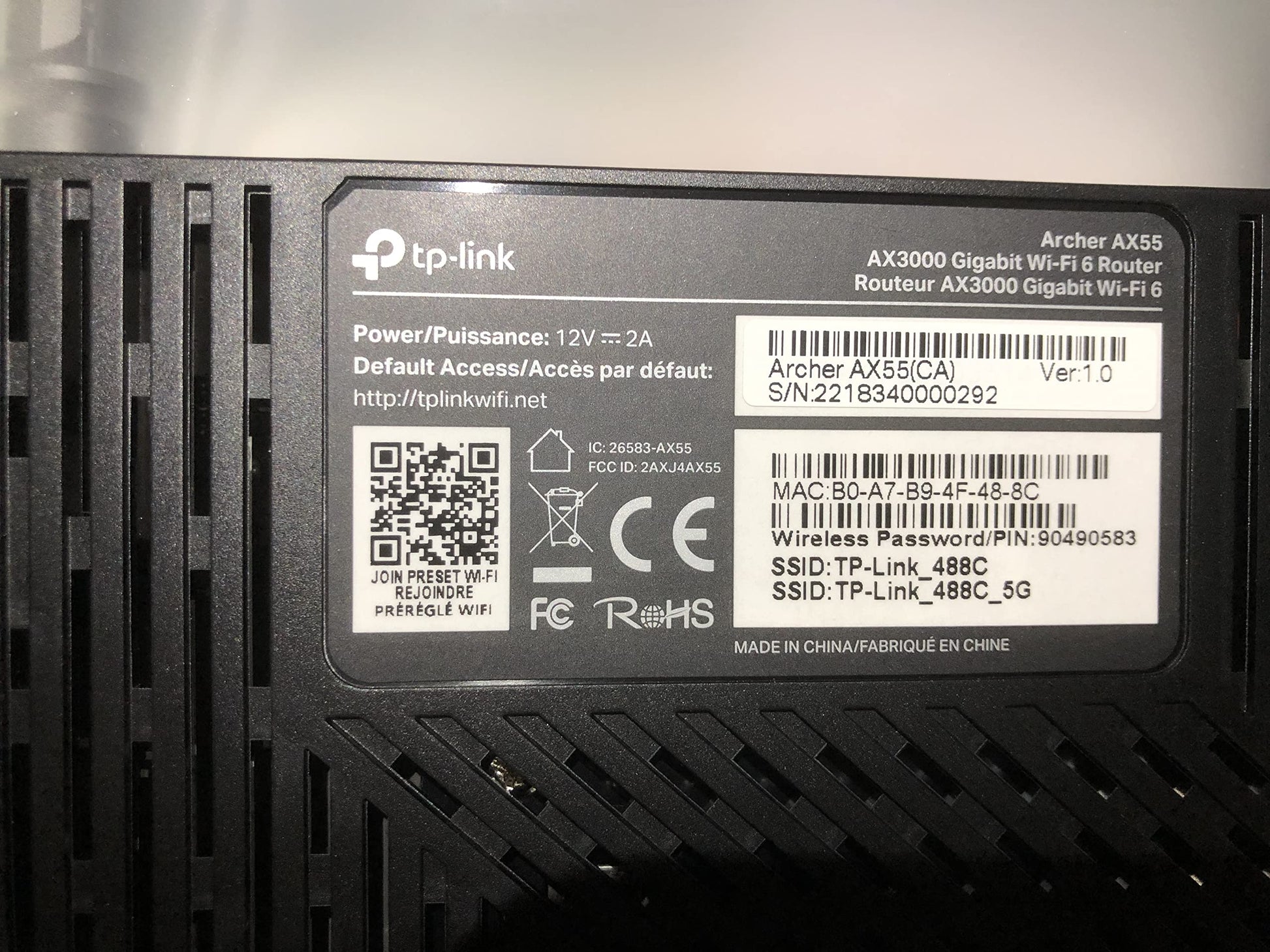 Router Wi-Fi 6 TP-Link AX3000 Archer AX55 Blanco Doble Banda para el Hogar