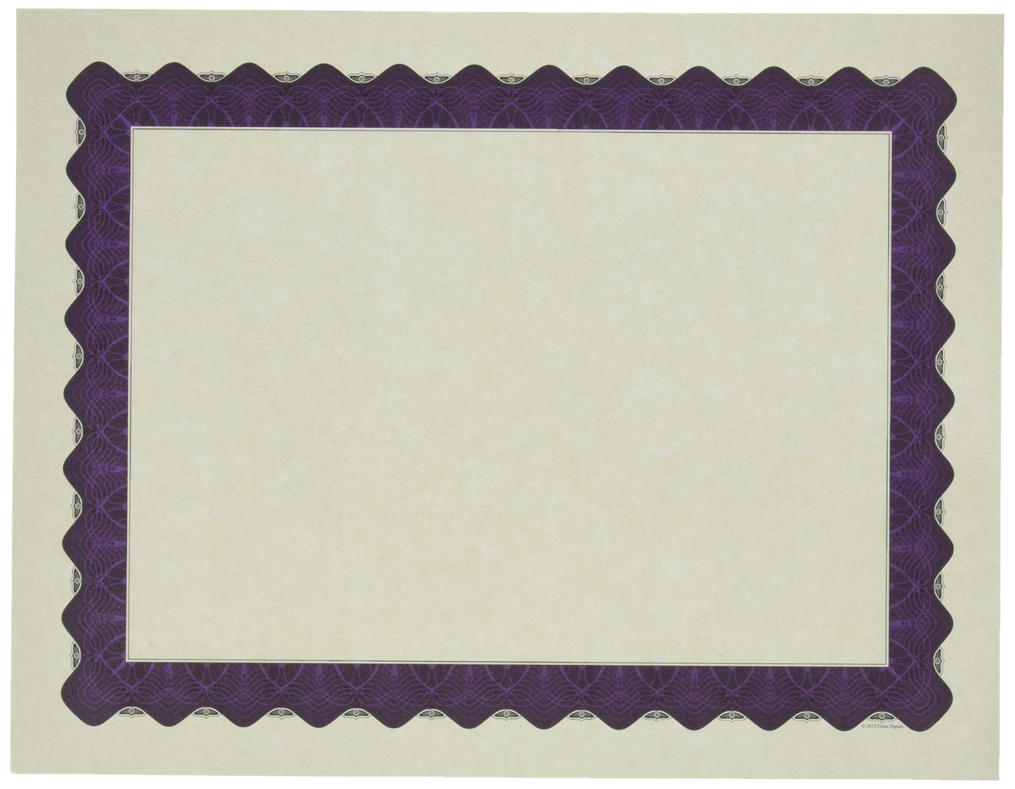 Great Papers! Metallic Purple Border Certificate, 8.5"x11", 100 Count (961021)