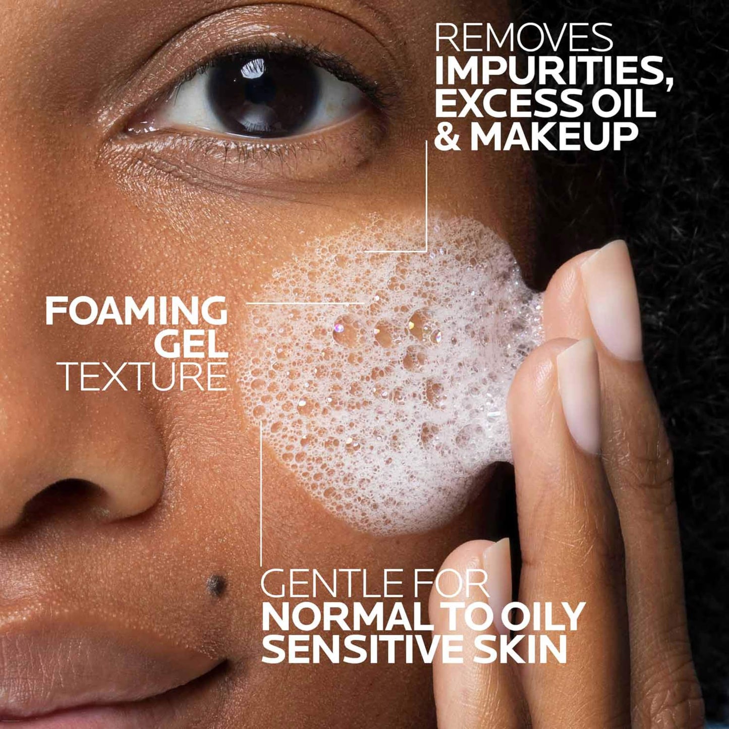La Roche-Posay - Limpiador espumoso purificante Toleriane, 13.52 onzas líquidas Oz.