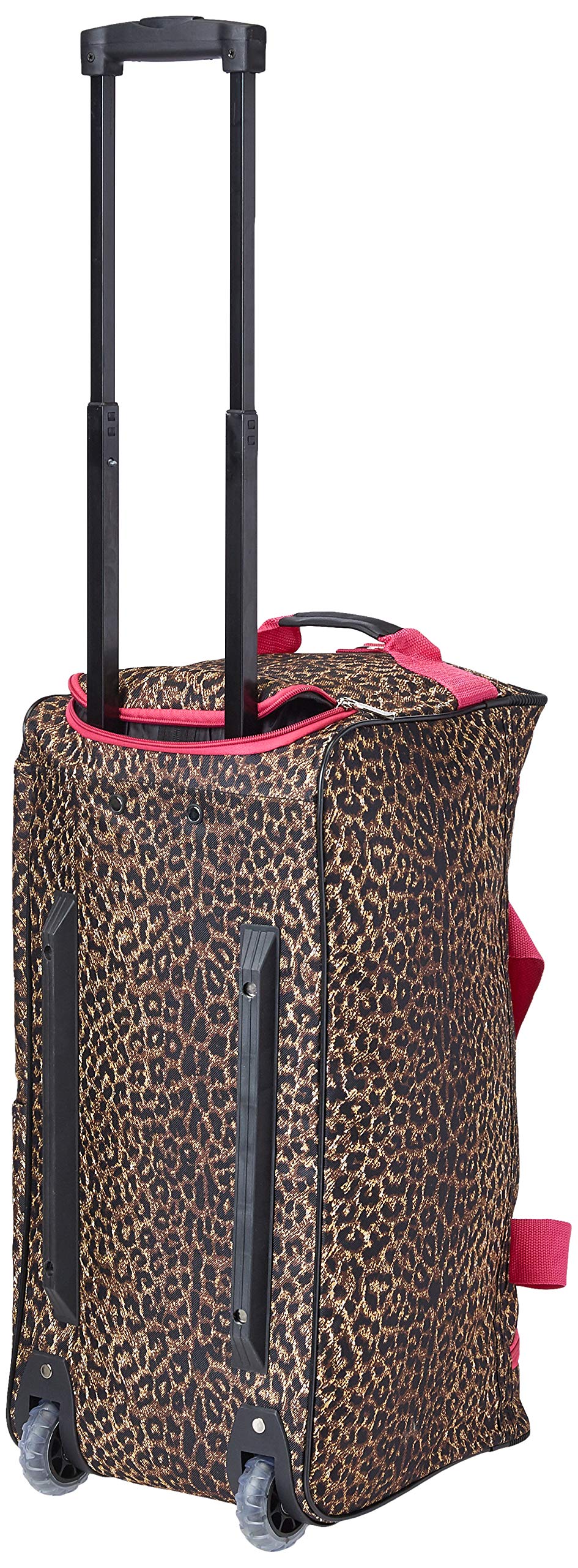 Bolsa de Lona con Ruedas Rockland Rosa Leopardo