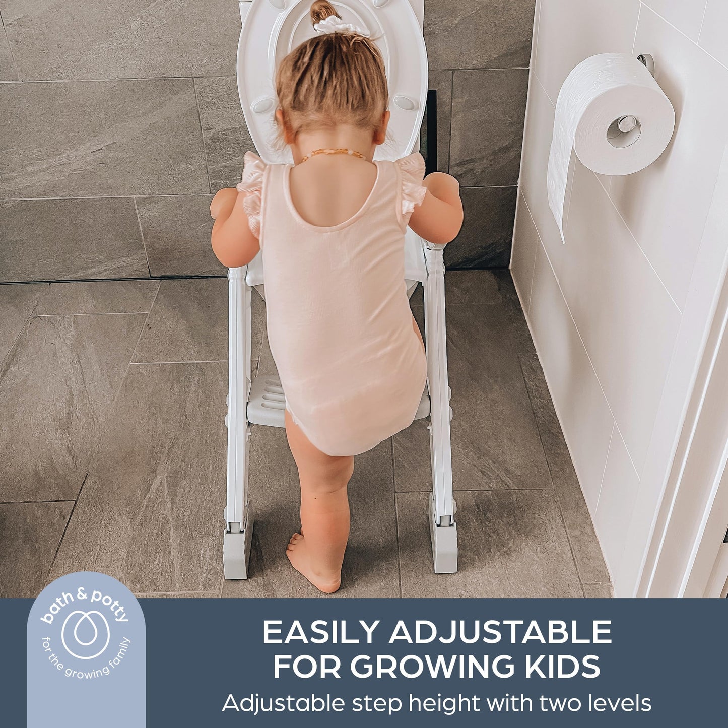 Asiento Entrenador para Inodoro Dreambaby blanco con Escalera para Niños