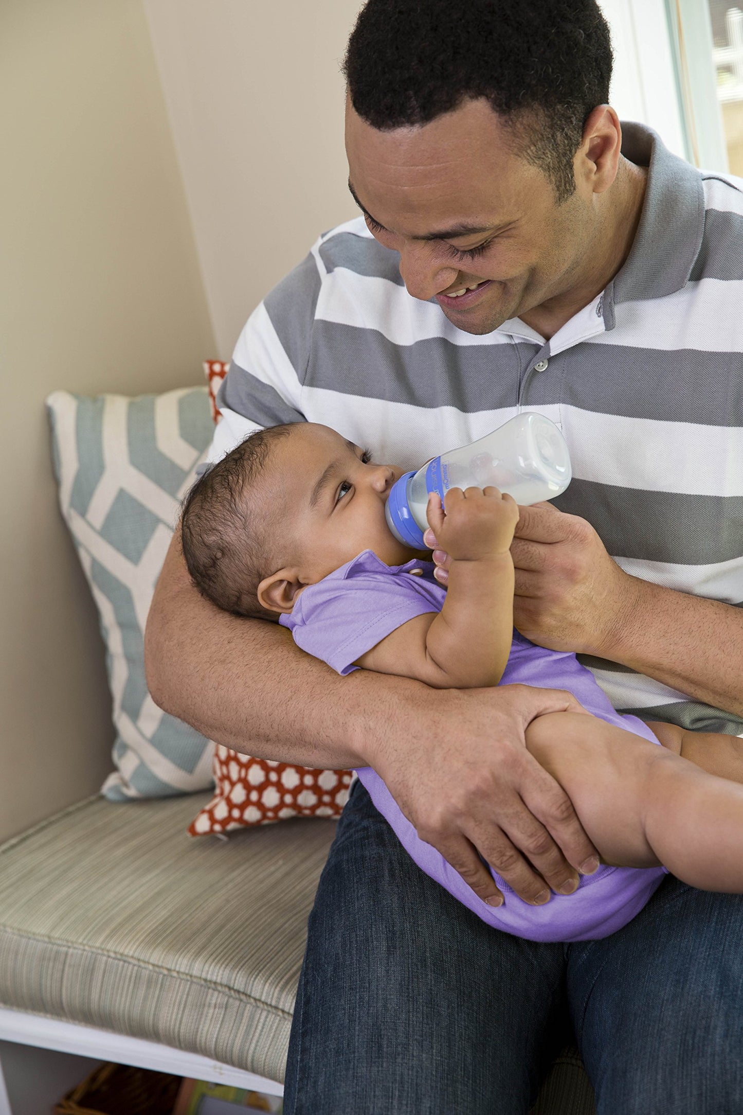 Biberón Lansinoh Transparente con Tetina Natural Wave 8 Oz