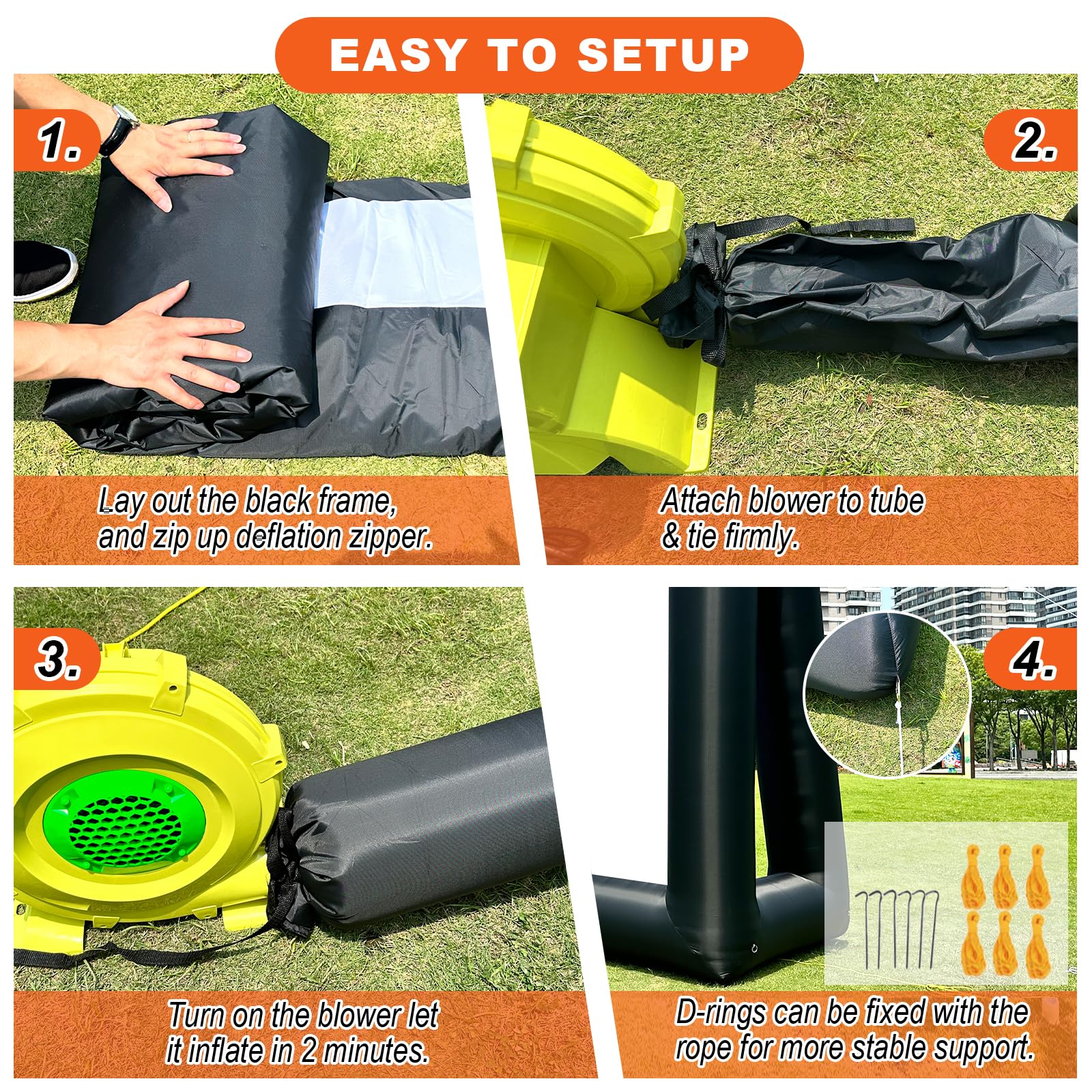 PPXIA - visualización inflable para exteriores de 30 pies con soplador de aire, visualización de proyector extragrande para noches de cine en casa, patio, piscina, barbacoa, fiesta, diversión, soporta