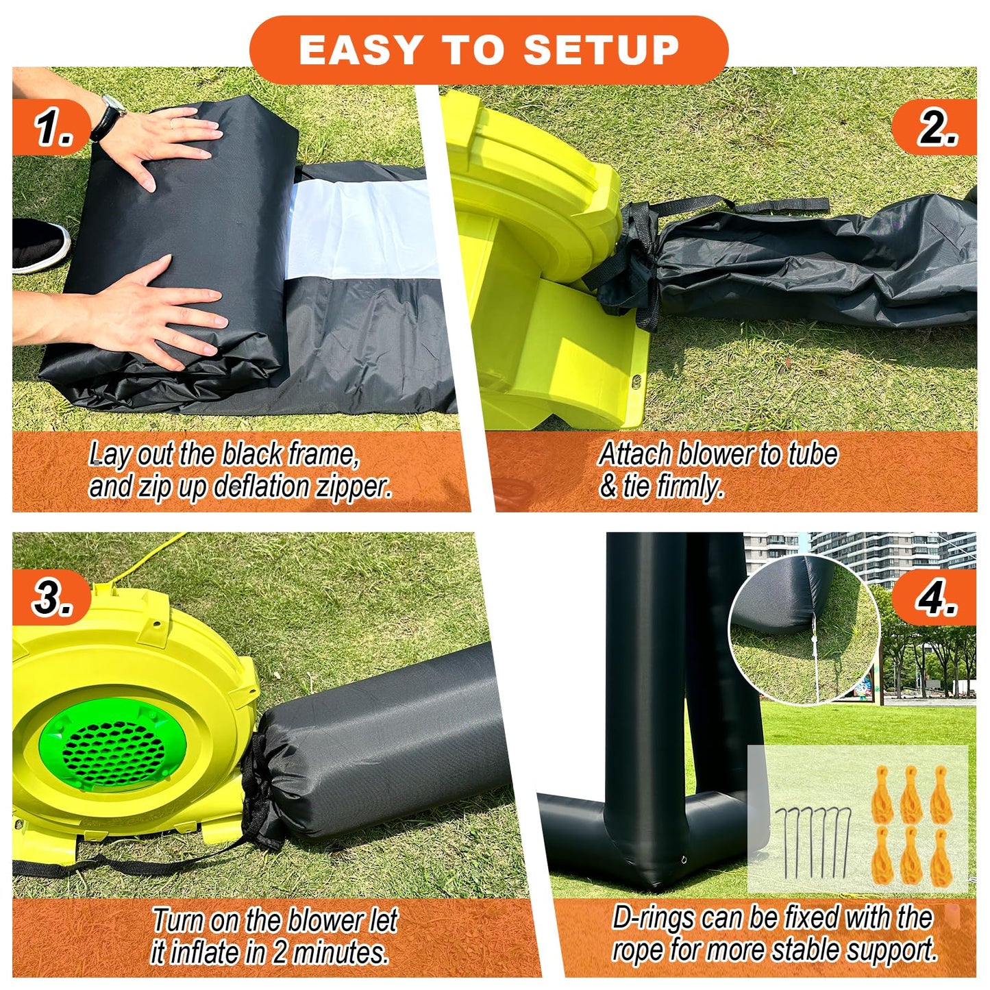 visualización de proyector inflable para exteriores de 33 pies con soplador de aire, fácil de instalar, TV inflable en casa, cine en casa para patios traseros, noches de cine, fiesta, diversión,