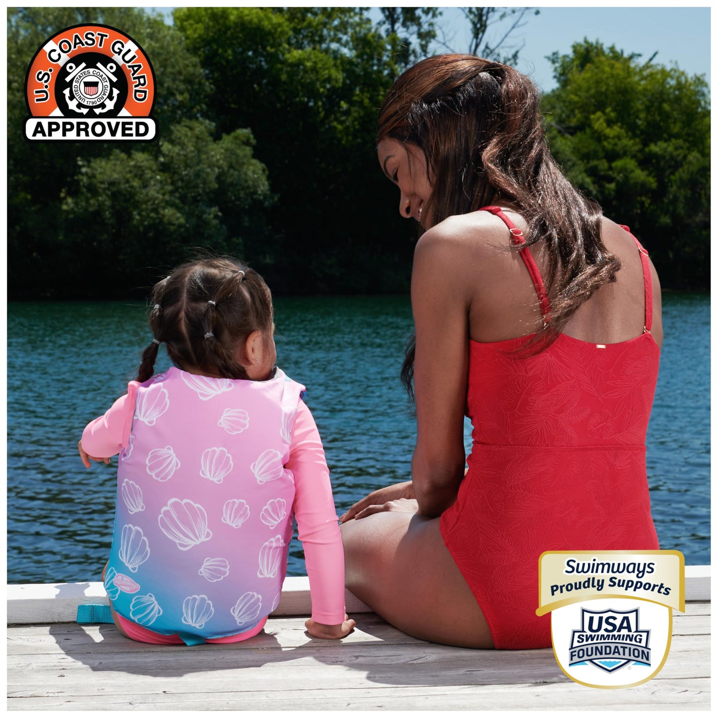 Chaleco Salvavidas Infantil SwimWays Disney Princess Ariel Aprobado Guardia Costera de EE. UU.