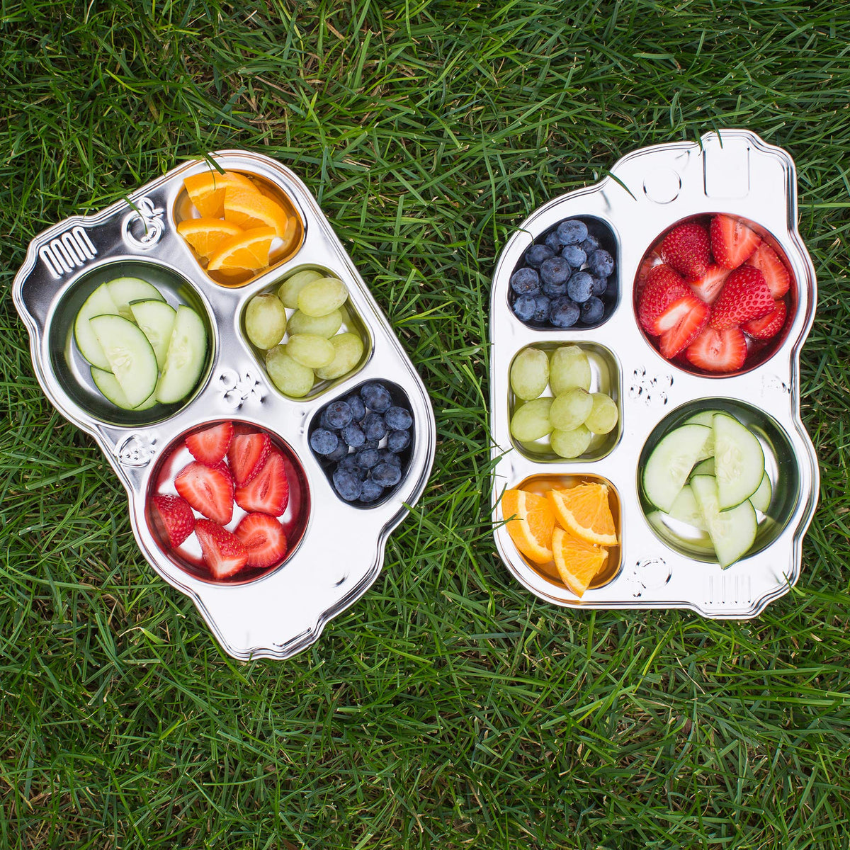 Innobaby Stainless Bus Divided Platter 2 Trays