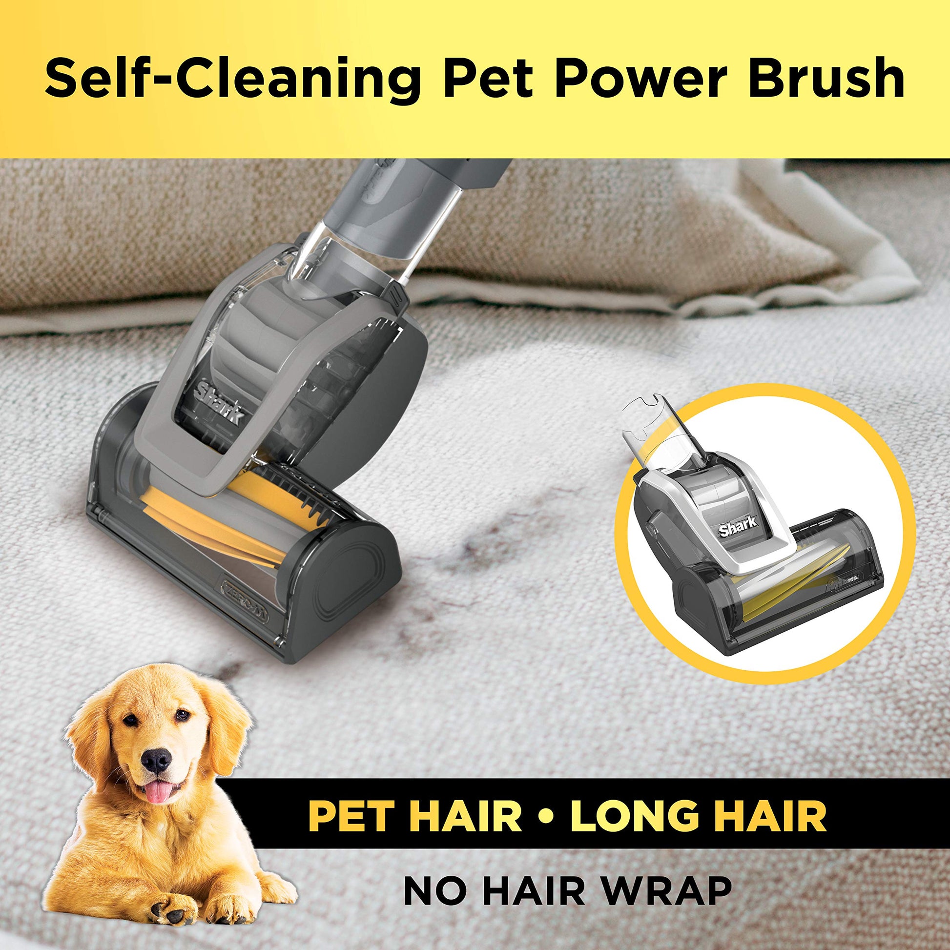 Shark HZ2002 Vertex con cable UltraLight DuoClean PowerFins Stick Vacío con cepillo de limpieza automático extraíble de mano, capacidad de taza de 0,32 cuartos secos, herramienta de hendidura, polvo y cepillo de alimentación para mascotas.