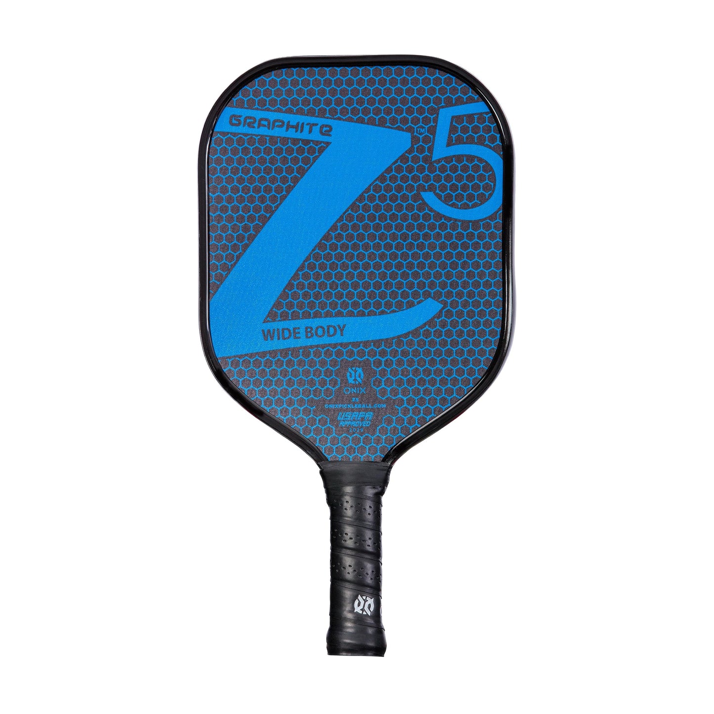 Paleta de Pickleball Onix Graphite Z5 Azul con Cara de Fibra de Carbono y Agarre Cómodo