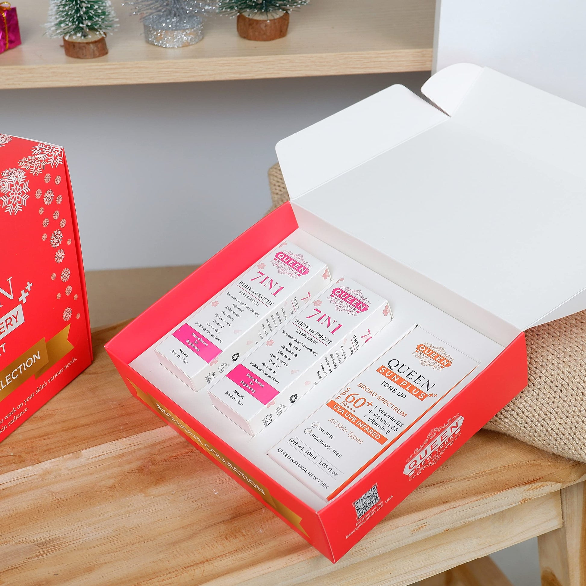QUEEN NATURAL NEW YORK Ácido tranexómico 7 en 1 blanqueamiento y blanqueamiento Super Serum-Tranexamic Acid, Alpha arbutin, Glutathione, ácido hialurónico Vitamina C-Dark Spots, Hyper-pigmentation, Melasma Sun Damage (2 botellas)