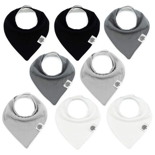 Baberos de Dentición Parker Baby Blanco Suaves y Elegantes para Bebé Unisex Paquete de 8