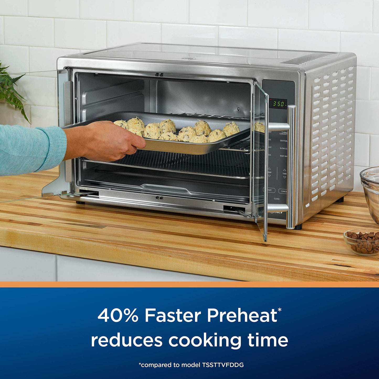 Freidora de Aire Horno Oster Acero Inoxidable XL Puertas Francesas 10 en 1