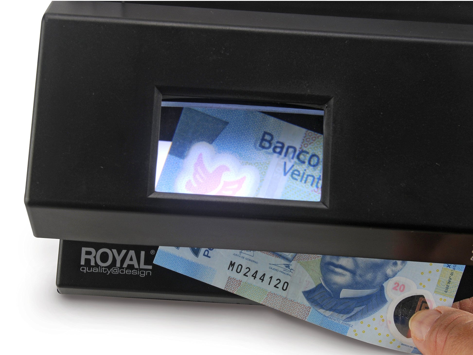 Detector de Billetes Falsos Royal UV1 con Alerta Sonora y Calculadora