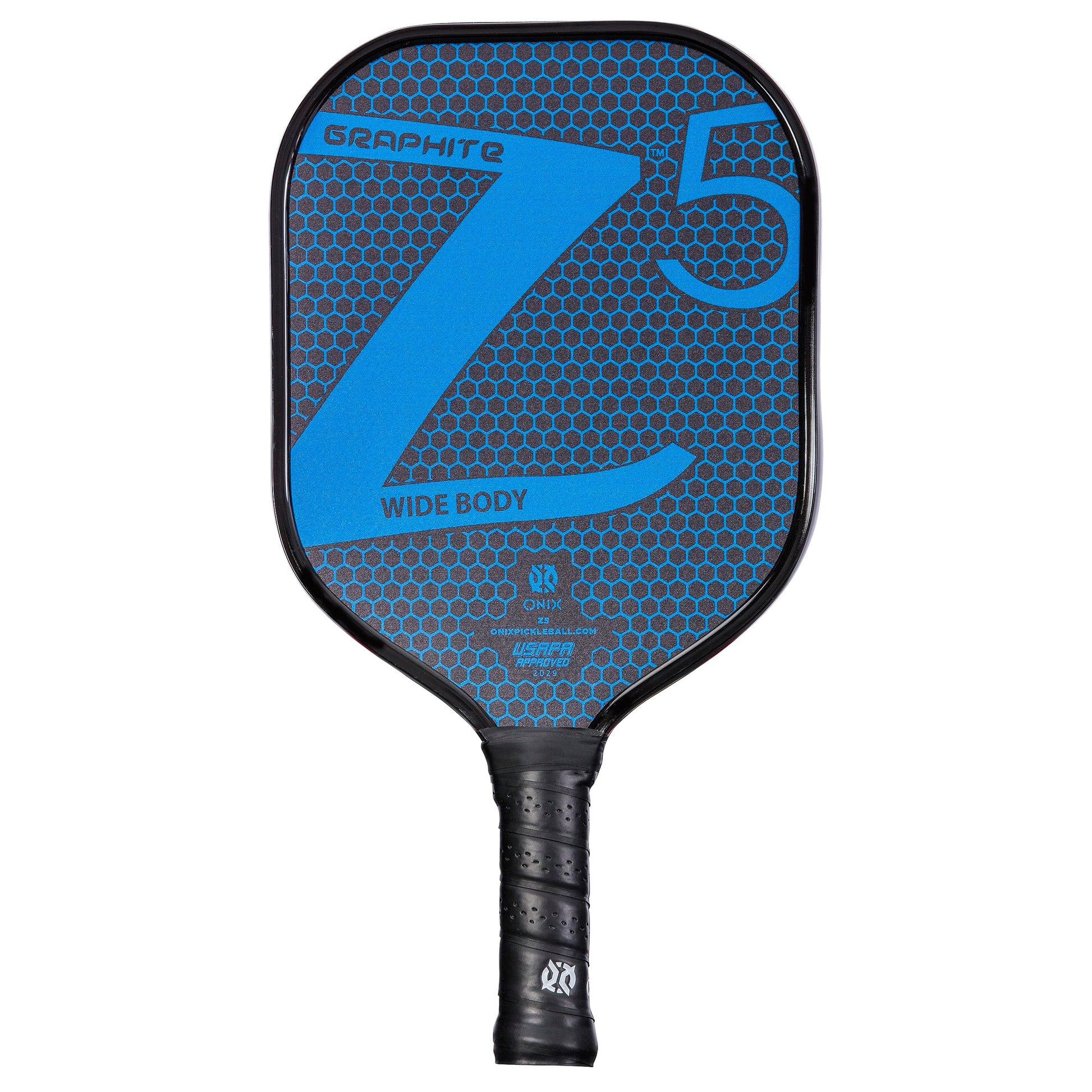 Paleta de Pickleball Onix Graphite Z5 Azul con Cara de Fibra de Carbono y Agarre Cómodo