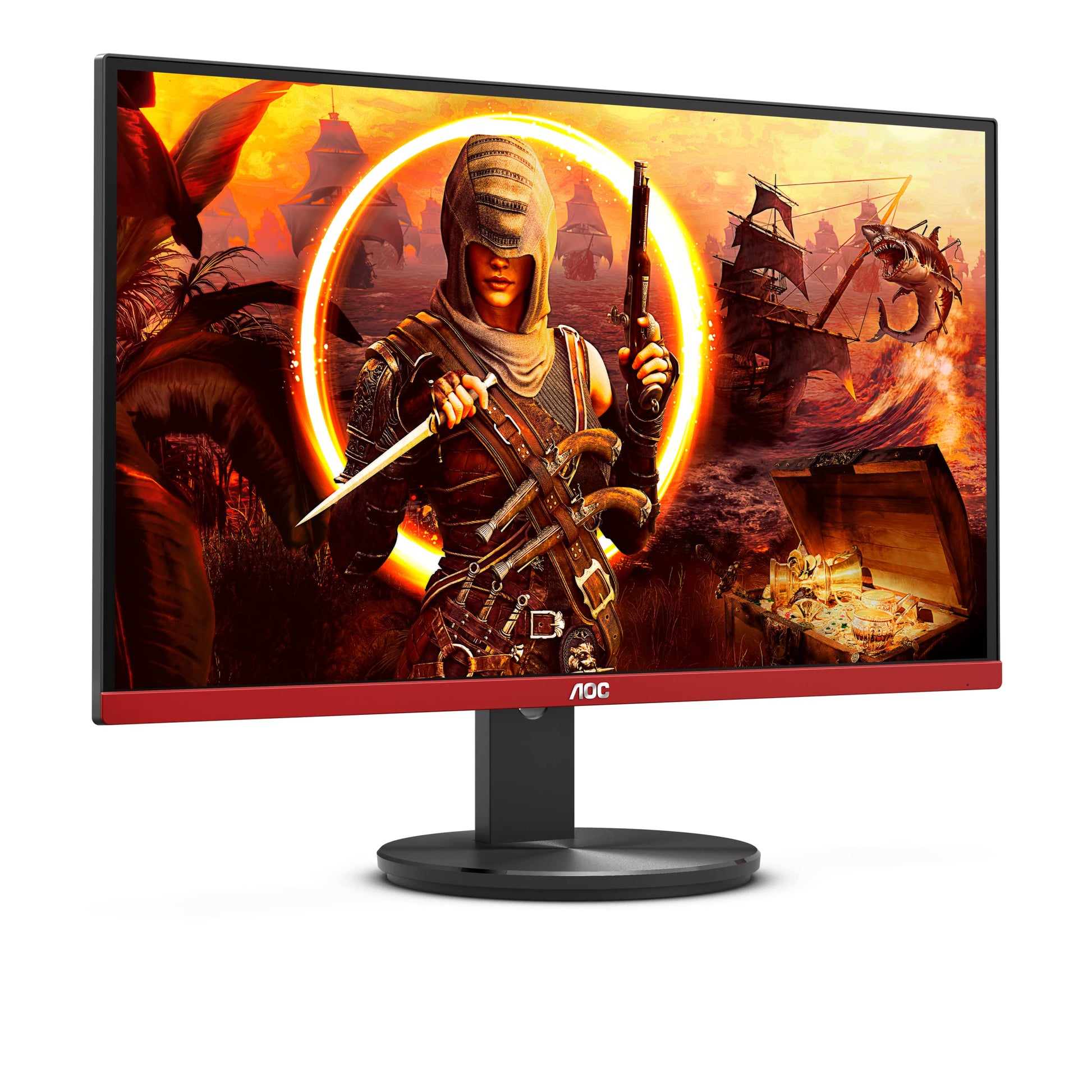 AOC - G2490VX Monitor de Juegos de Clase sin Marco, de 24 Pulgadas, FHD 1920 x 1080, 1 ms 144 Hz, FreeSync Premium, 126% sRGB / 93% DCI-P3, Color Negro
