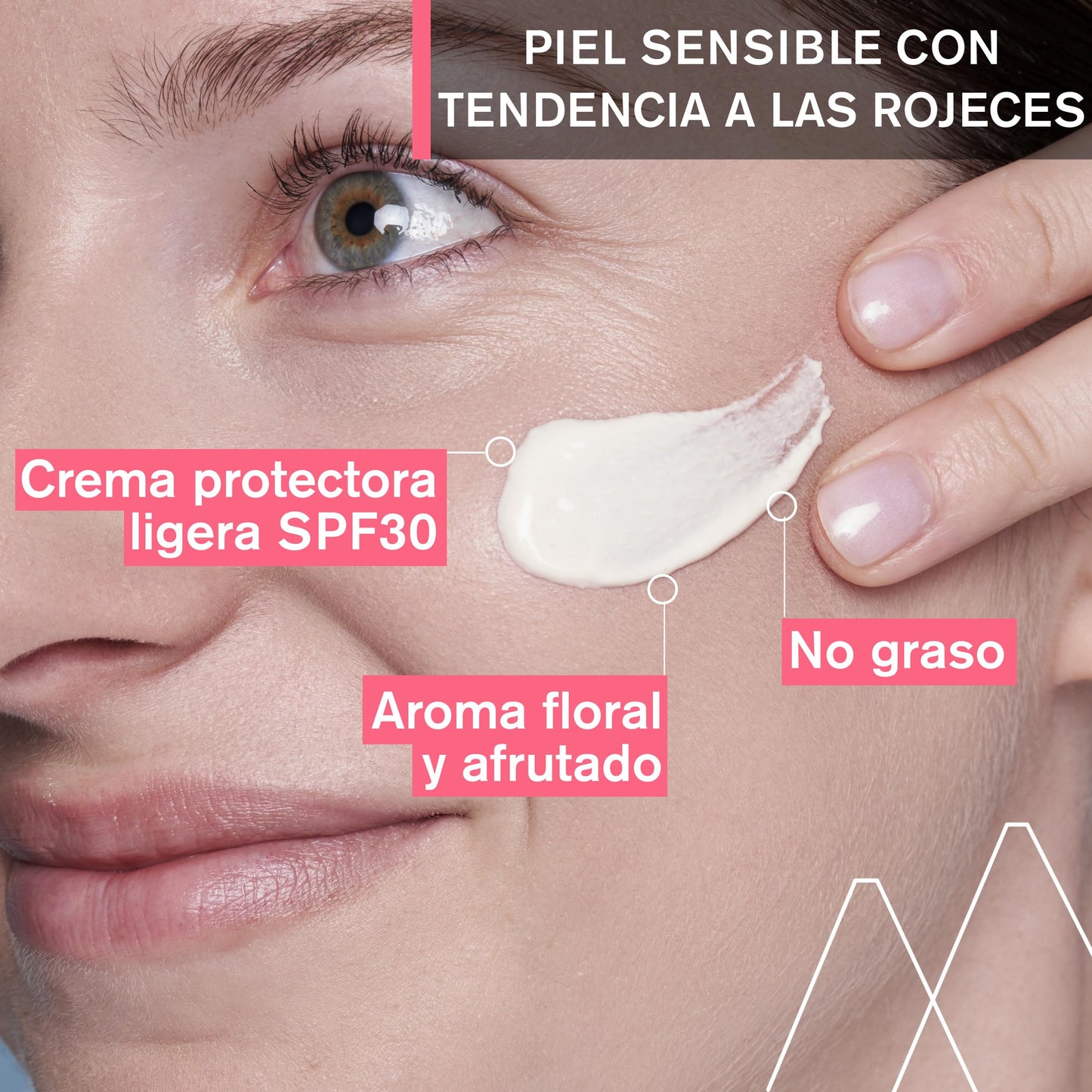 Uriage Roseliane Crema Facial Anti-Rojeces SPF30 Hidratante, con Extracto de Ginseng y Algas - Cubre el Enrojecimiento, Proporciona una Acción Calmante de Larga Duración. Aroma Floral y Afrutado - Para Pieles Sensibles - No Comedogénico