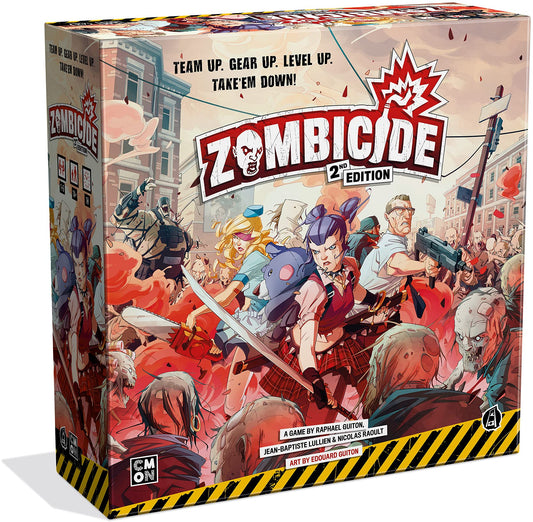 CMON - Segunda edición de Zombicide | Juego de zombis | Juego de mesa cooperativo de miniaturas | Juego de mesa de aventuras de terror | Mayores de 14 años | Para 1 a 6 jugadores | Tiempo promedio de juego de 60 minutos