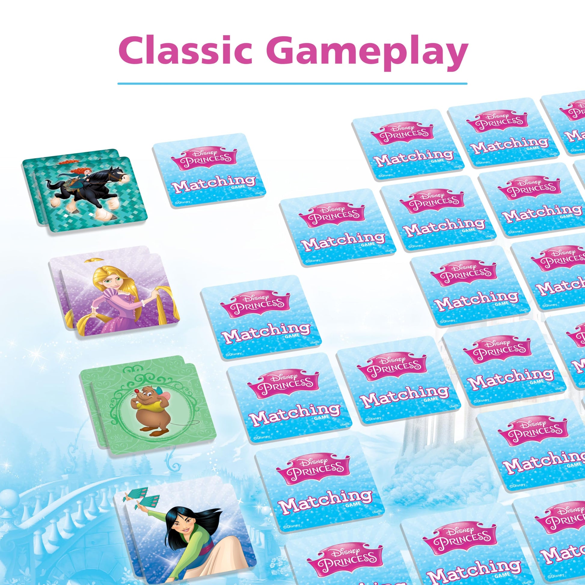 Disney- Memoria de Princesas Disney, juego de mesa