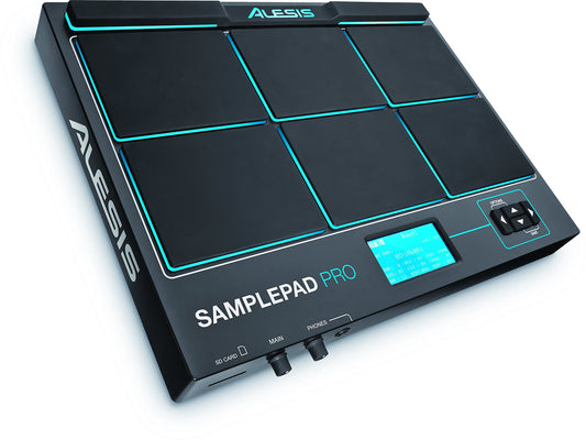Alesis Sample Pad Pro - Instrumento de Percusión y Disparador de samples con 8 Pads, luces LED y Opciones de Expansión para 2 Disparadores Adicionales