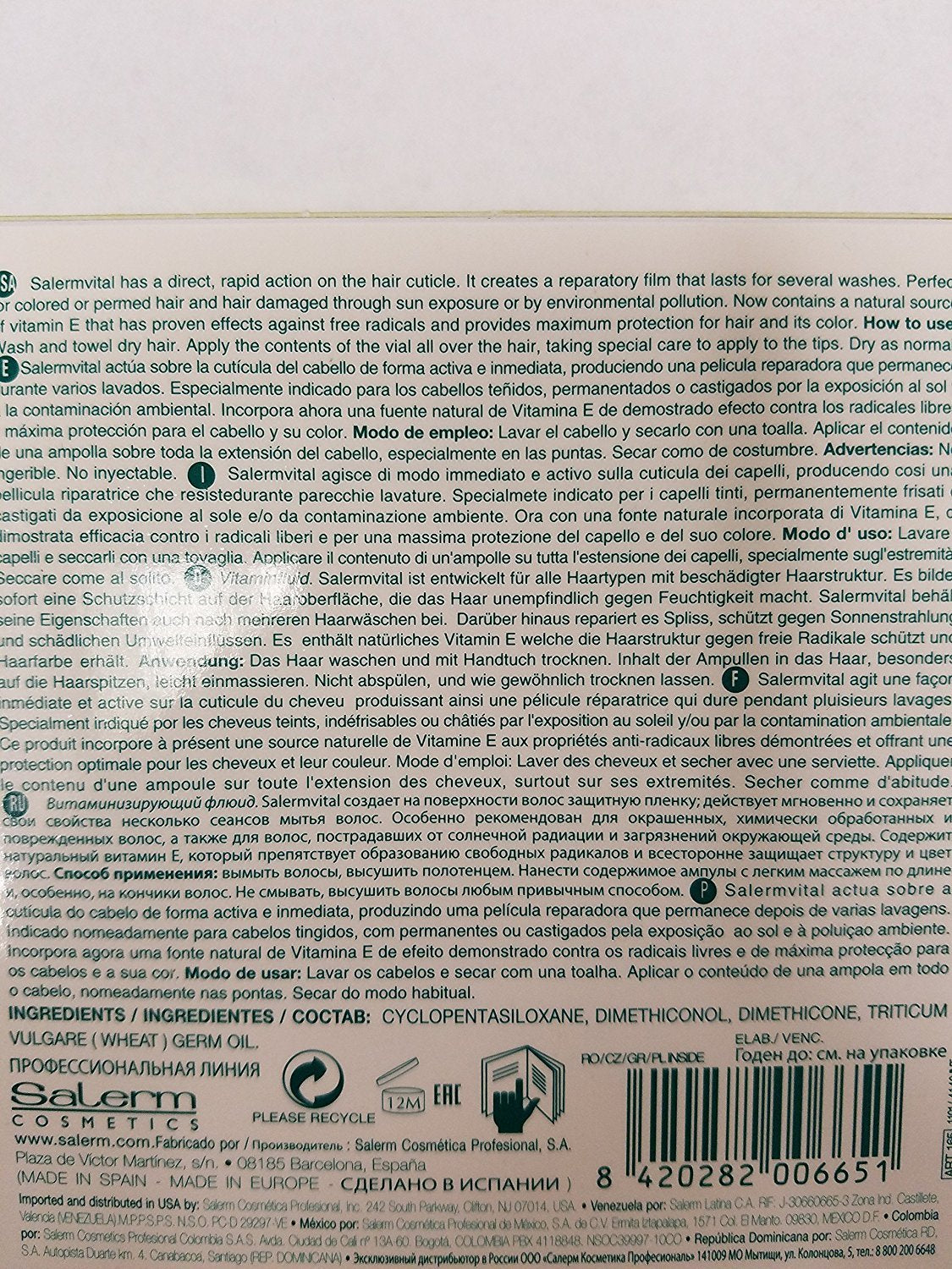 Vitalizador Capilar Salerm Ample