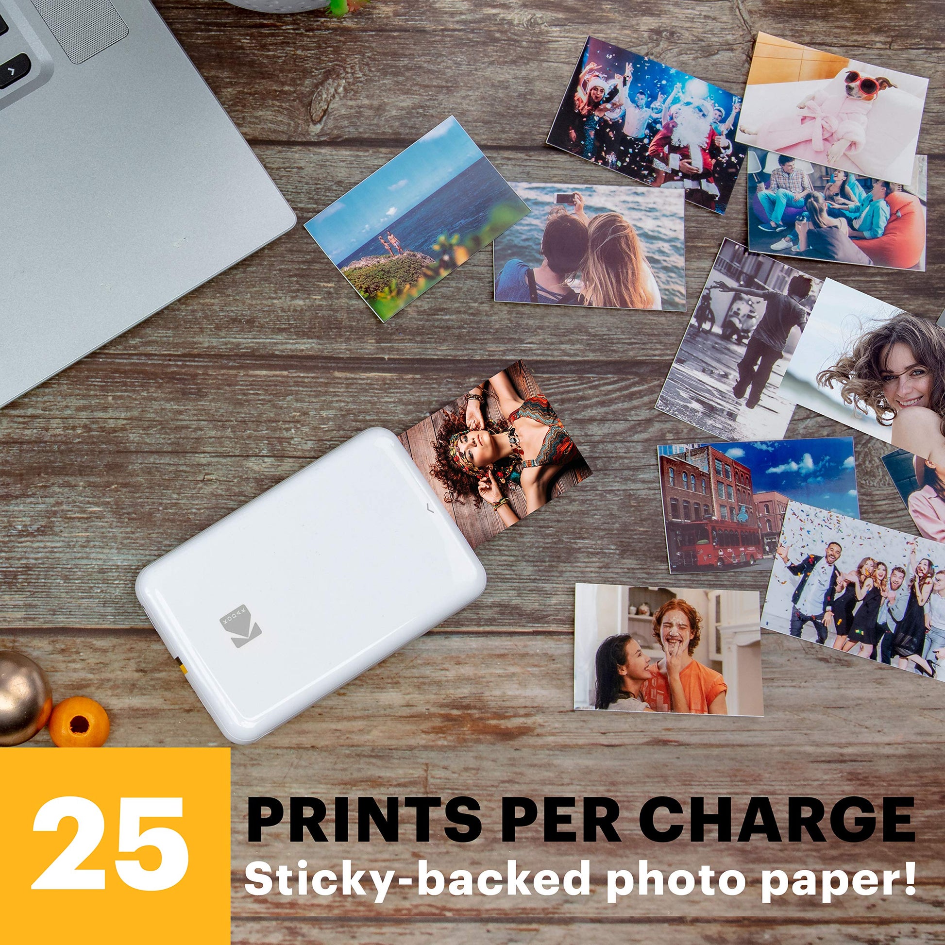Kodak Step Wireless Mobile Photo Mini Printer (Blanco) Compatible con Dispositivos iOS y Android, NFC y Bluetooth