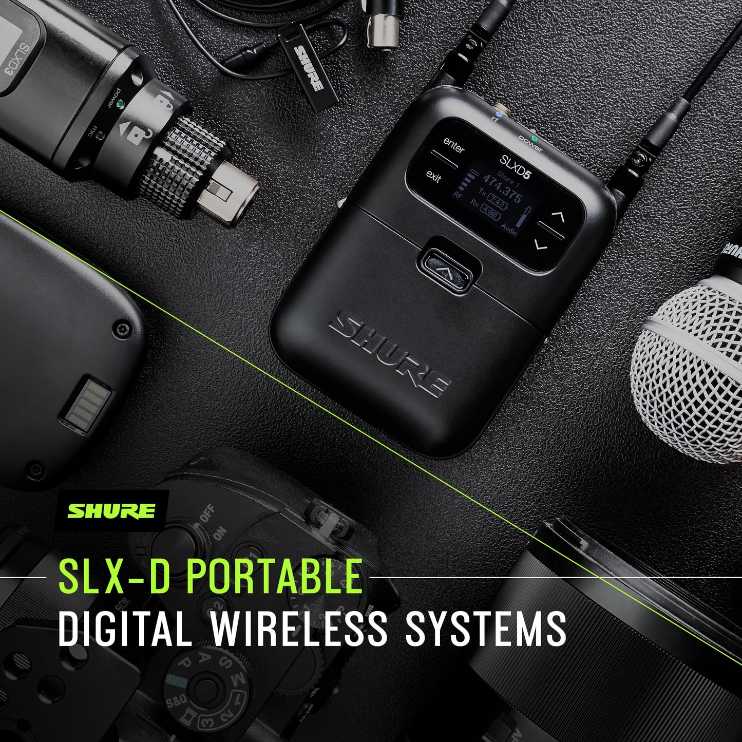 Sistema Inalámbrico Shure Banda G58 con Micrófono Lavalier WL 185 de Mochila
