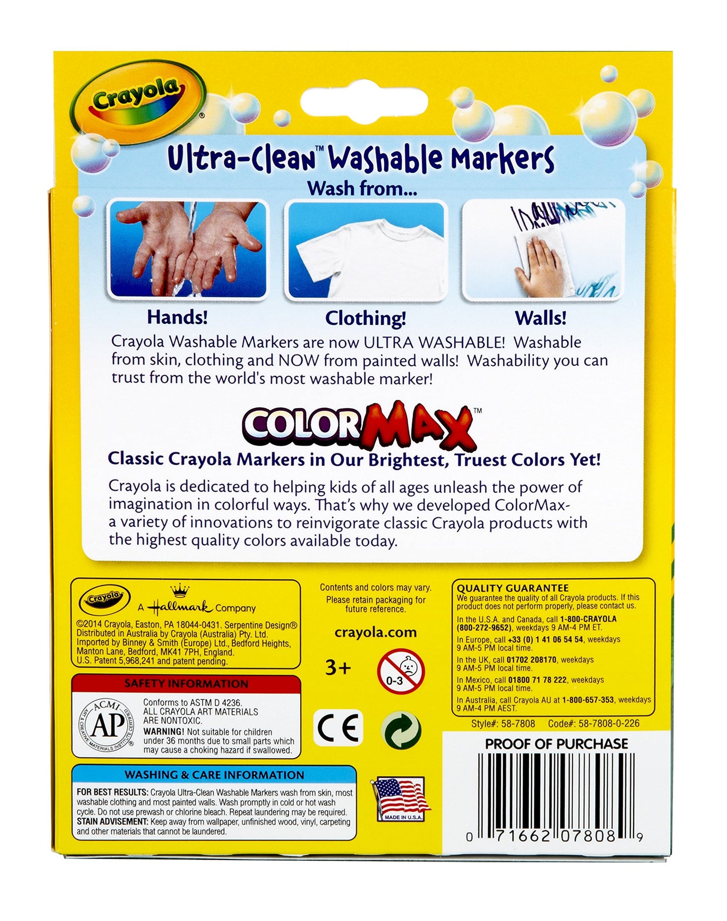 CRAYOLA 8 Plumones Gruesos Lavables