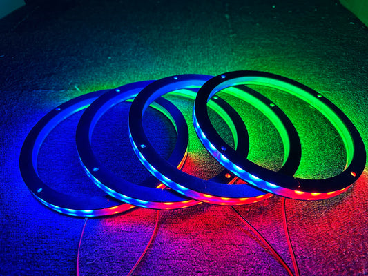 Juego de Luces LED para Altavoz de Coche NA 6.5 Pulgadas RGB con Anillo Espaciador y Control por Aplicación