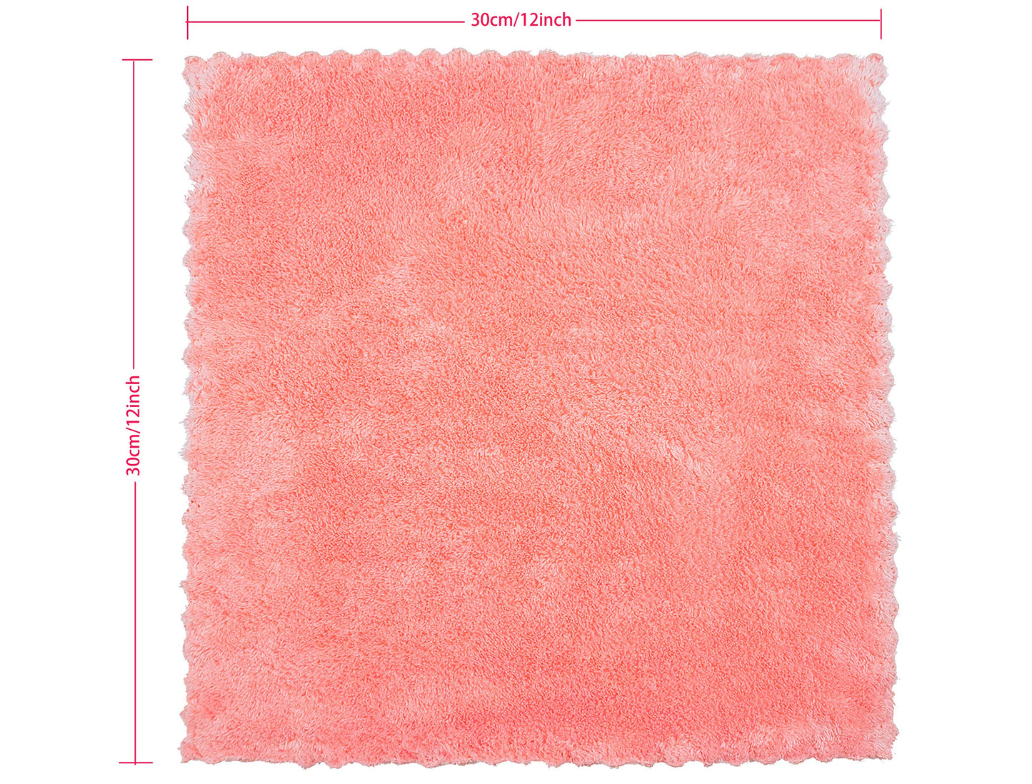 Kyapoo - Juego de 12 paños de microfibra para bebé, 30,5 x 30,5 cm, color rosa