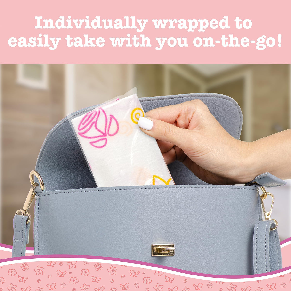 Toilet Seat Covers- Disposable Xl Potty Seat Covers By Potty Shields - Individually Wrapped Floral 20