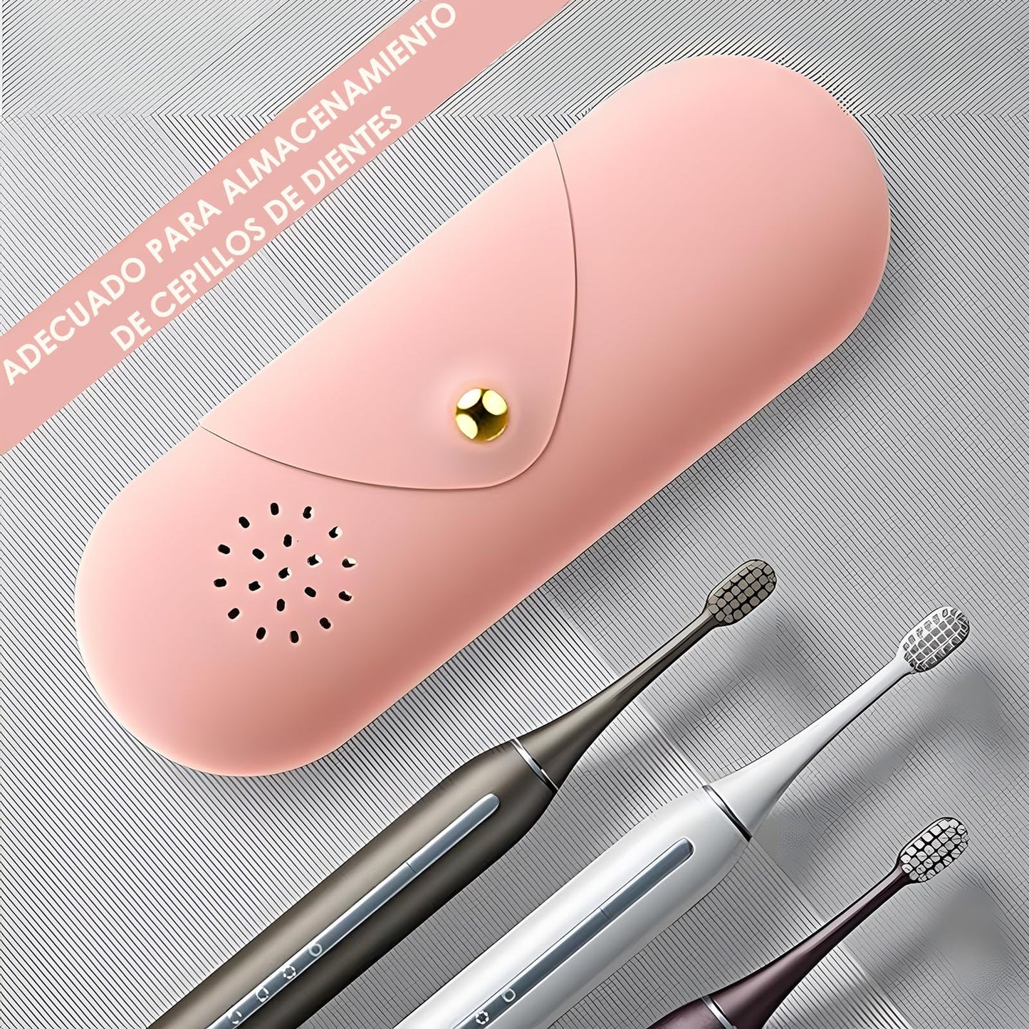 JESUS Funda para Brochas de Maquillaje,Bolsa de Maquillaje de Silicona,Rosa