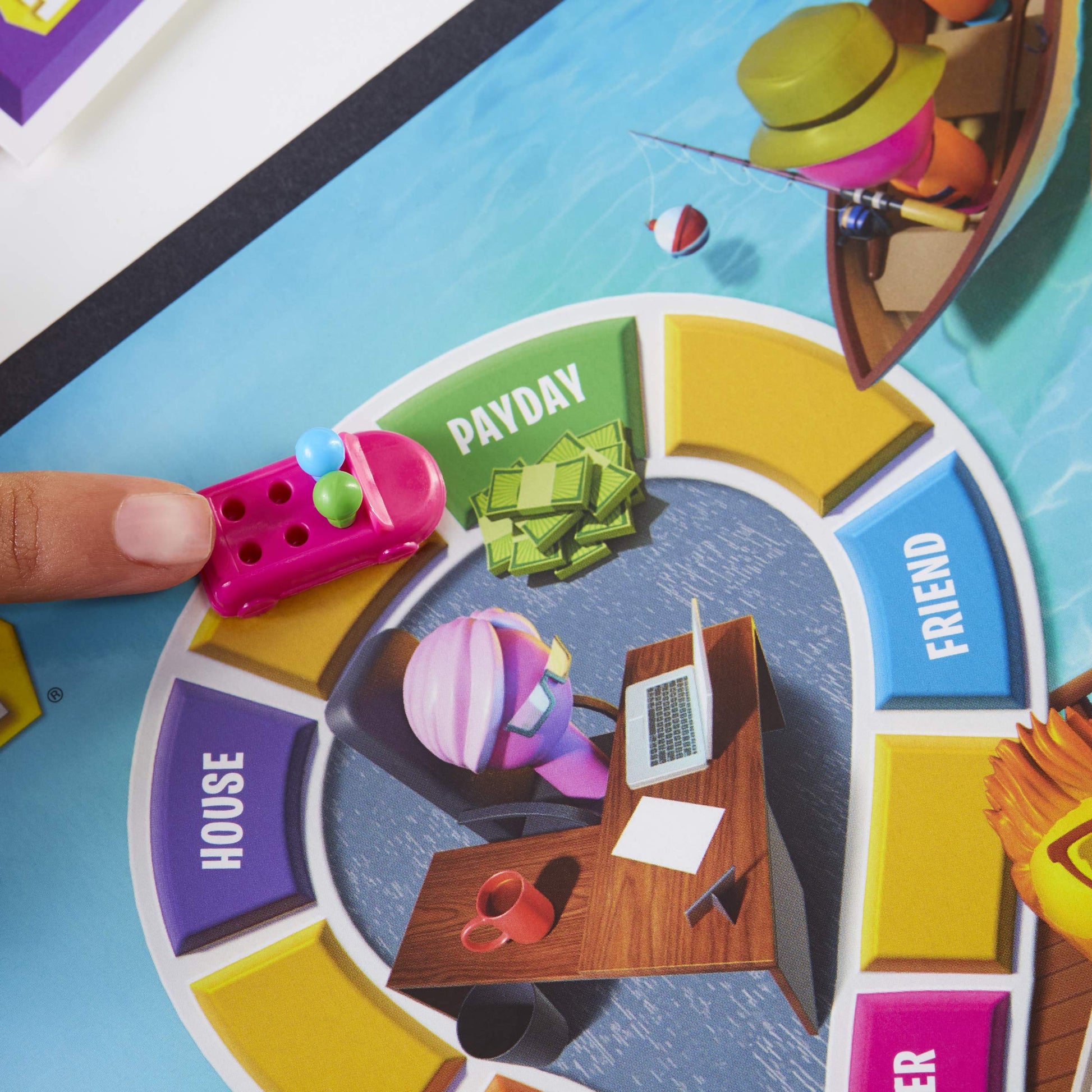 Hasbro Gaming The Game of Life, Juego de Mesa Familiar para 2 a 4 Jugadores, Juego de Interior para niños de 8 años en adelante, Clavijas Vienen en 6 Colores