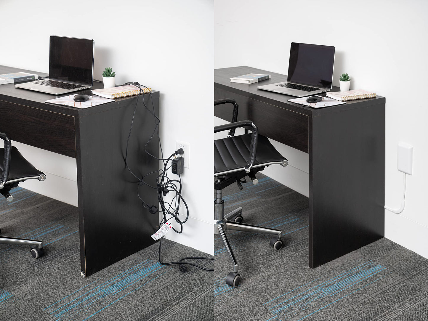 Cubierta de Toma de Corriente Sleek Socket Blanca ultra Fina con 3 Tomas