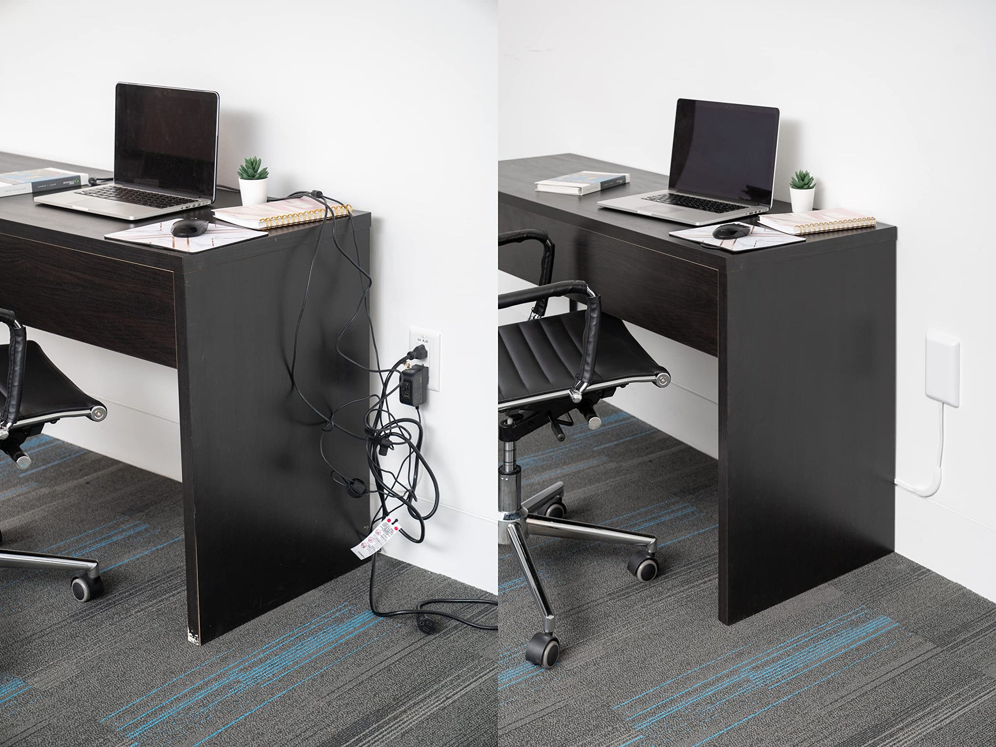 Cubierta de Toma de Corriente Sleek Socket Blanca ultra Fina con 3 Tomas