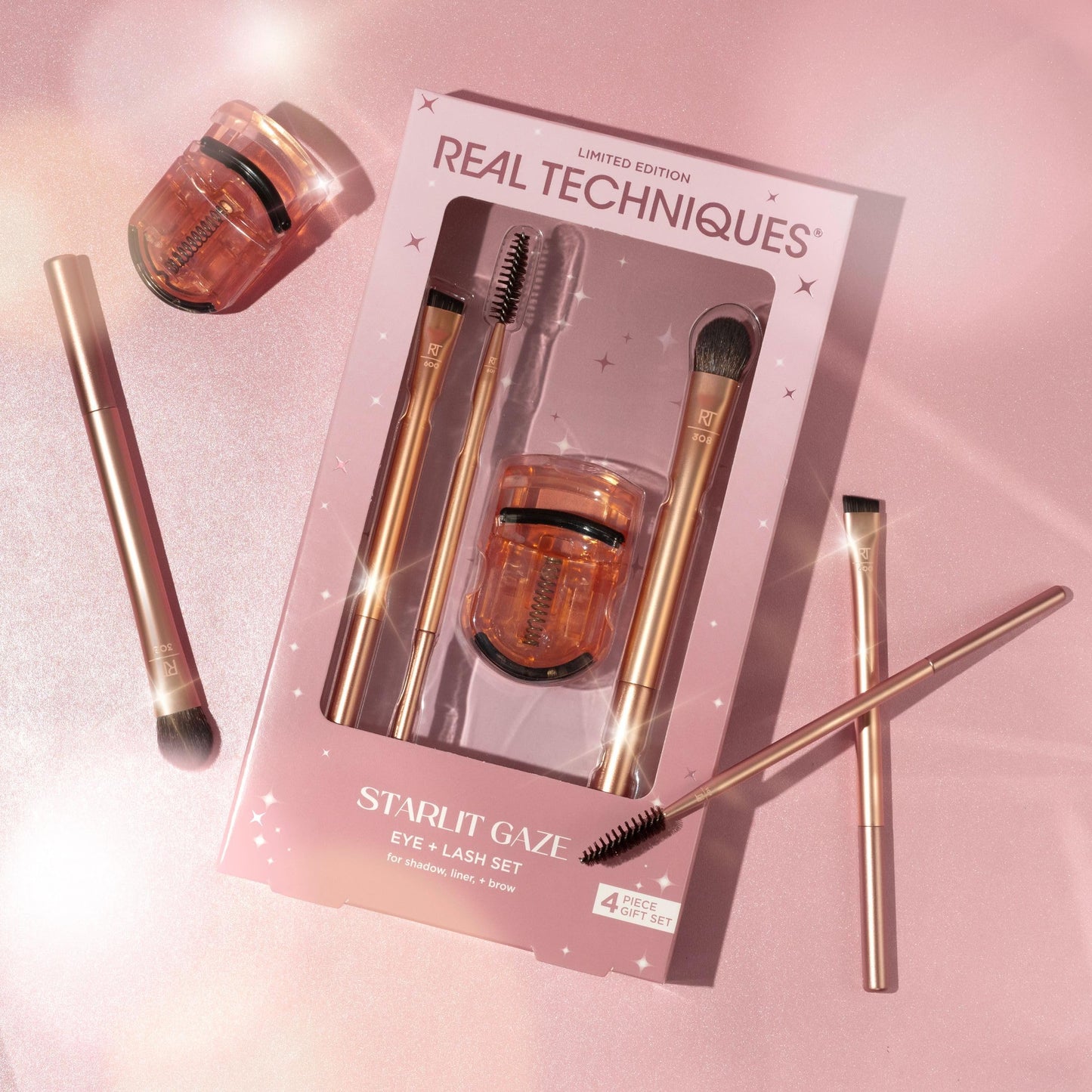 Real Techniques Starlit Gaze Eye + Lash Kit - Set de regalo (4 piezas, edición limitada)