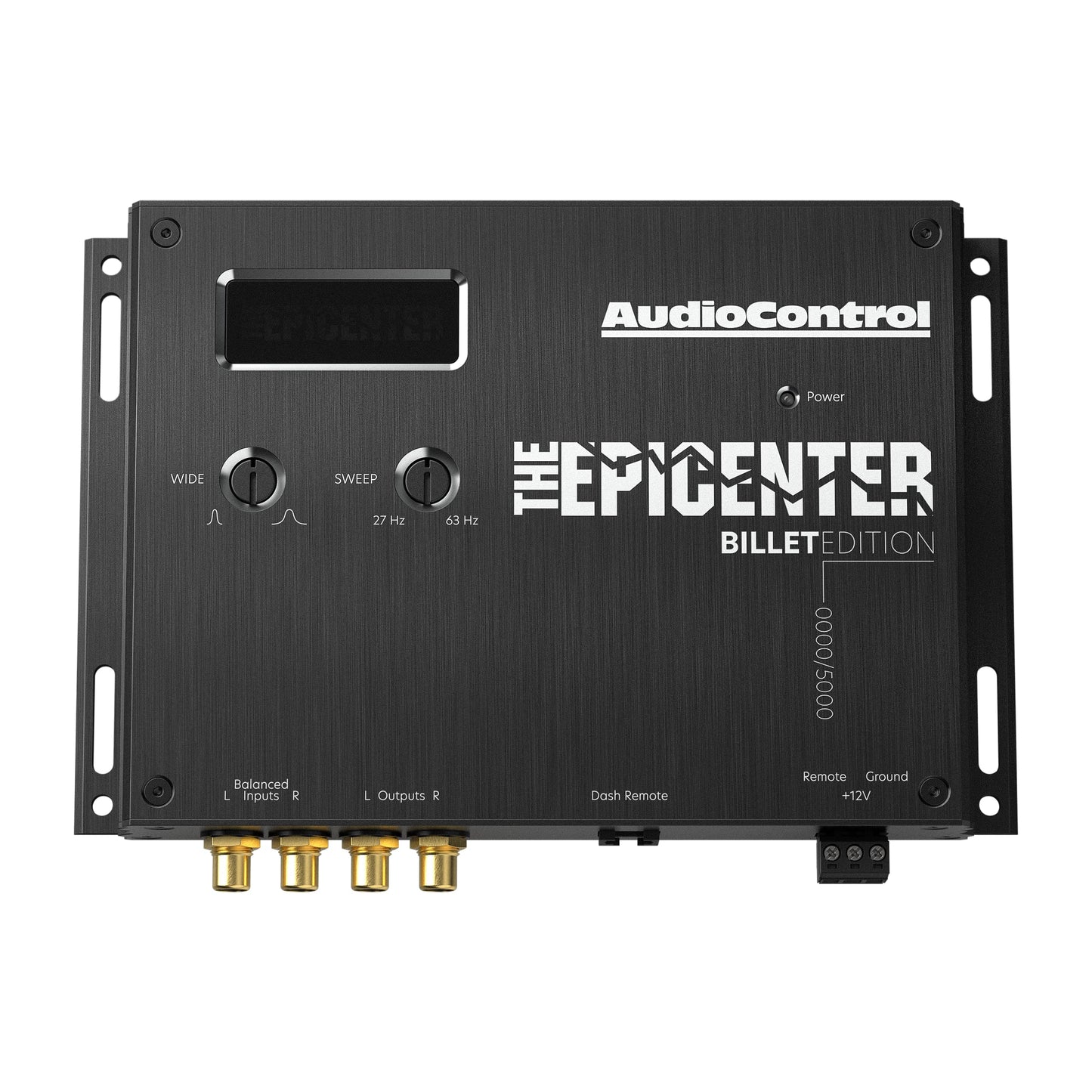 AudioControl The EPICENTER Billet LE Edición Limitada Procesador Digital de Restauración de Bajos, Potenciador de Audio de Coche con Soporte de Tablero Incluido, Perilla de Control Remoto con Cableado