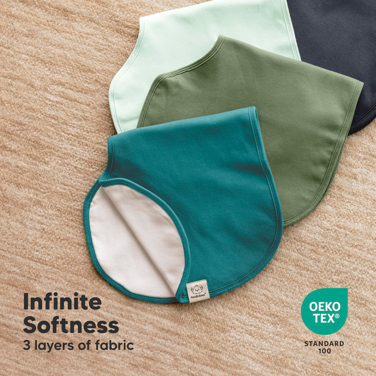 KeaBabies - Paquete de 4 paños para eructos para bebé, niña, niño