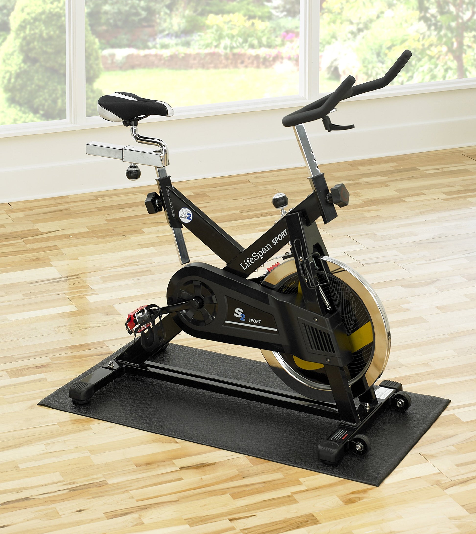 Tapete P.V.C. Supermats Negro Resistente Ideal para Bicicletas estáticas