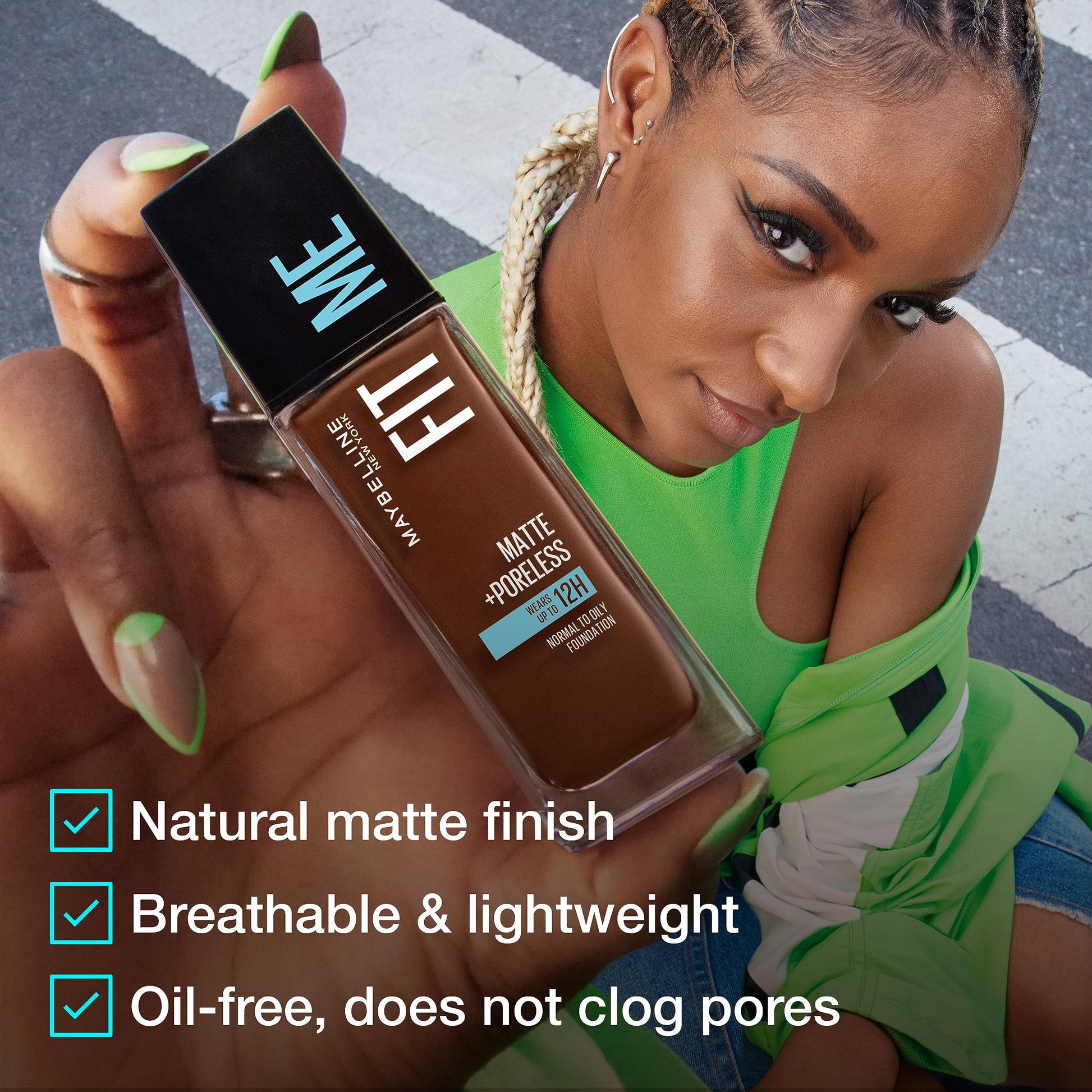 Maquillaje Maybelline Fit Me mate + base líquida sin poros, 312 GOLDEN, 1 caja