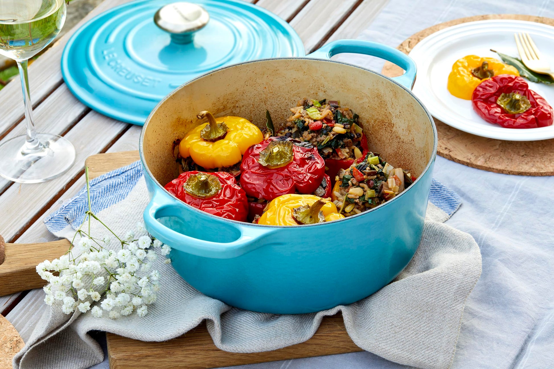 Le Creuset Signature 21177281702430 - Caribe - Caribe - Caribe - Caribe - Caribe - Caribe - Caribe - Cacerola para todo tipo de fuegos e inducción, con tapa