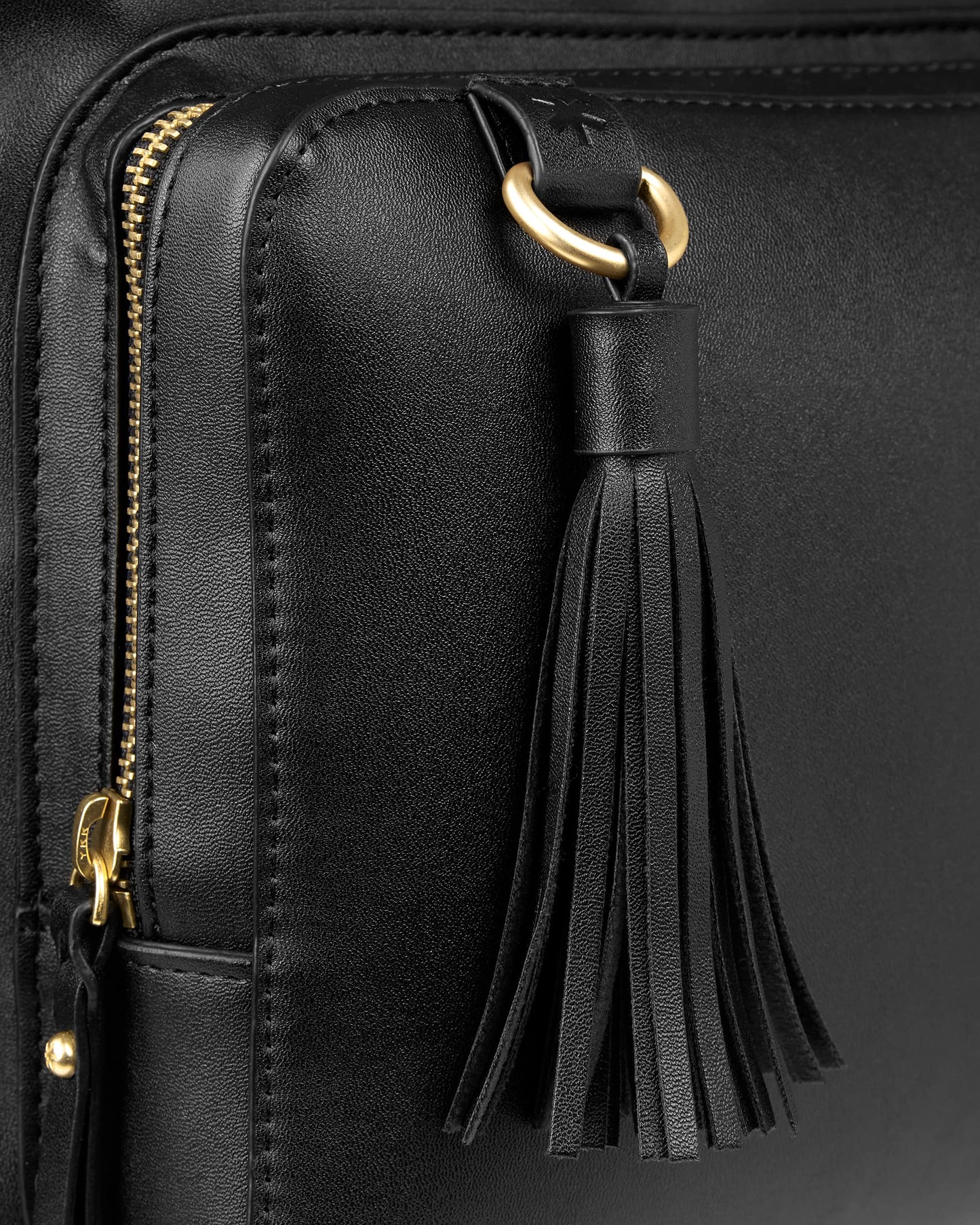 Skip Hop Mochila De Pañales: Bolso De Viaje Para Bebé Multifunción Convertible Greenwich Con Cambiador Y Correas Para Cochecito, Cuero Vegano, Negro